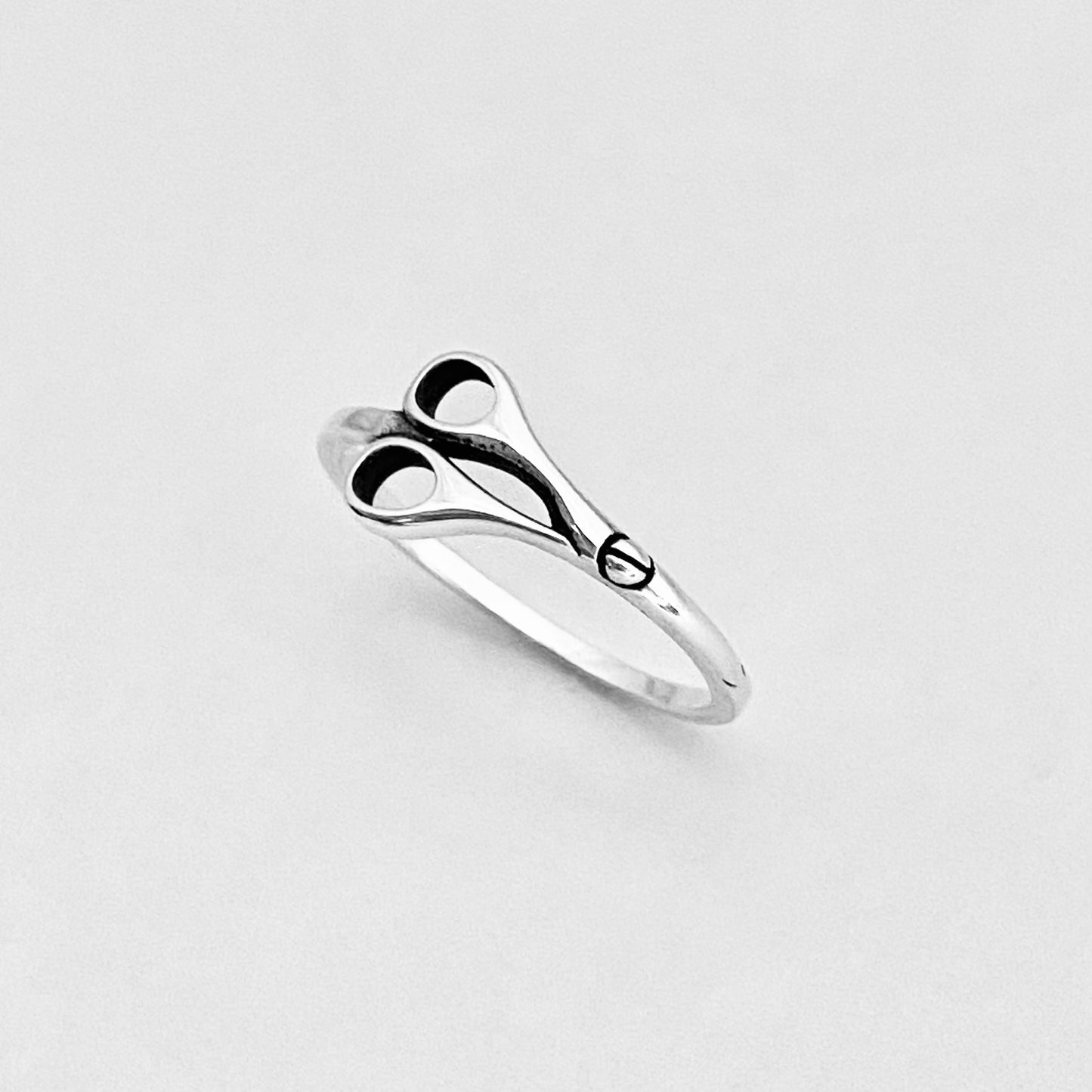 Sterling Silver Scissors Ring, Hair Salon Silver Ring, Beautician Ring