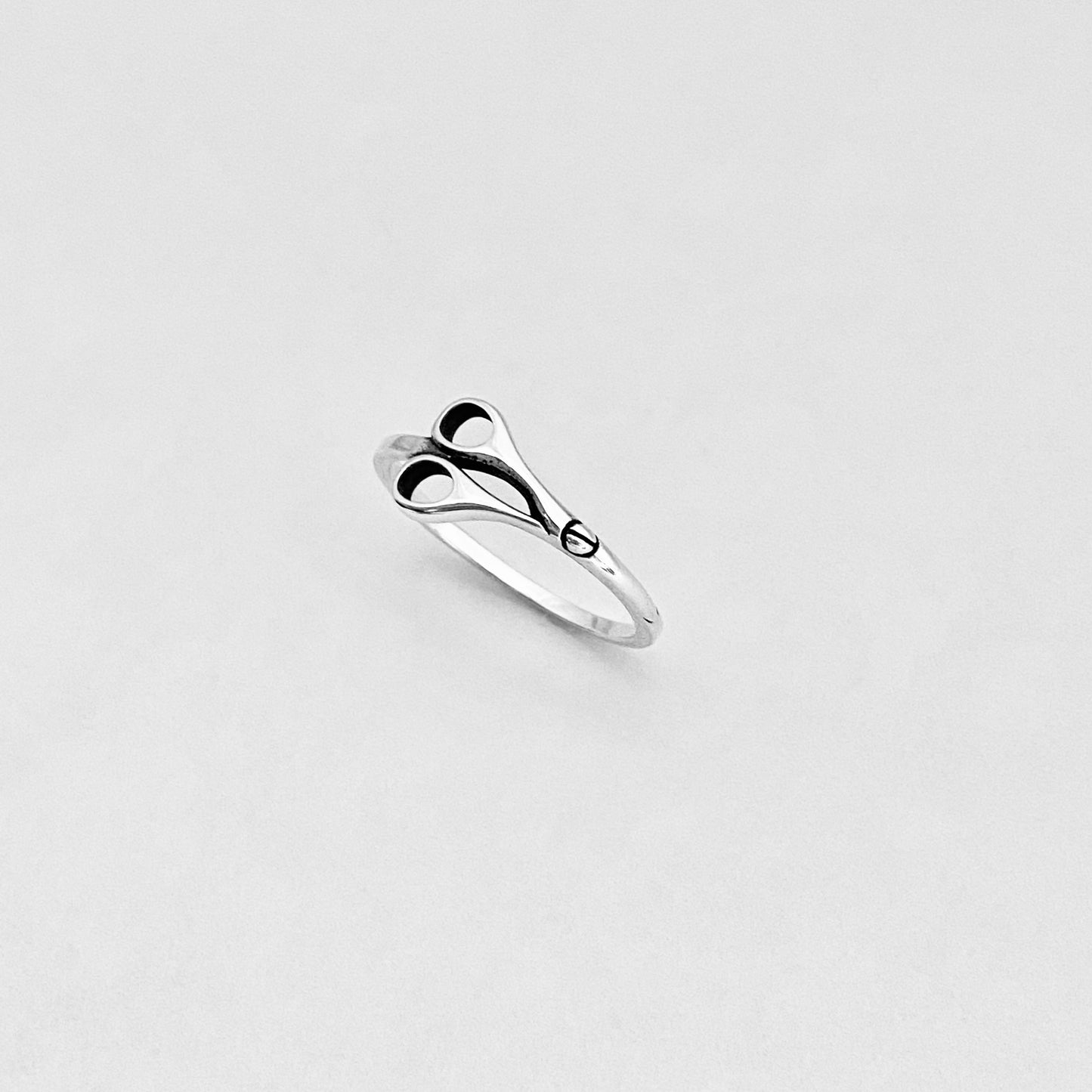 Sterling Silver Scissors Ring, Hair Salon Silver Ring, Beautician Ring