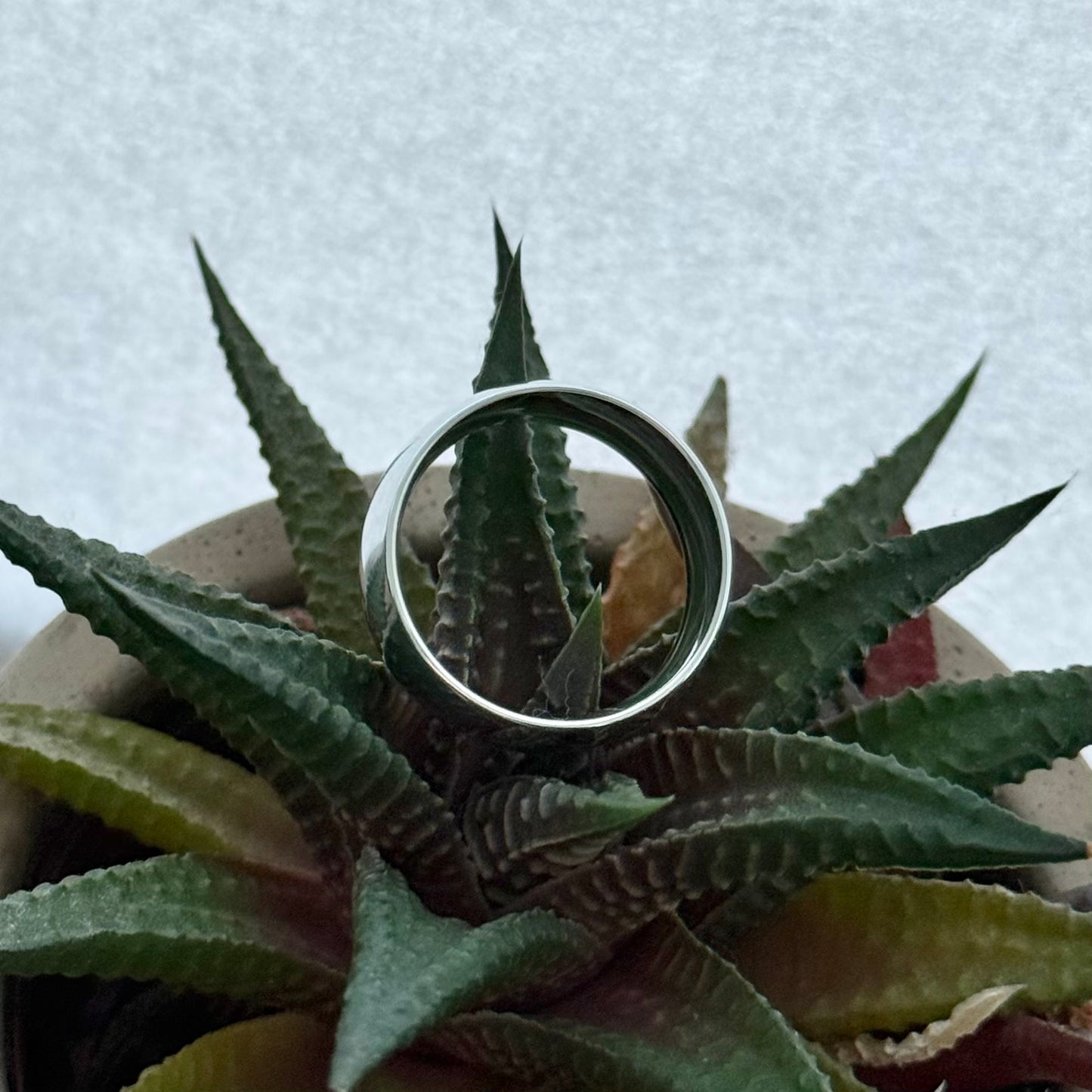 Sterling Silver Unisex High Polish 8MM Wedding Band, Stackable Ring, Silver Bands