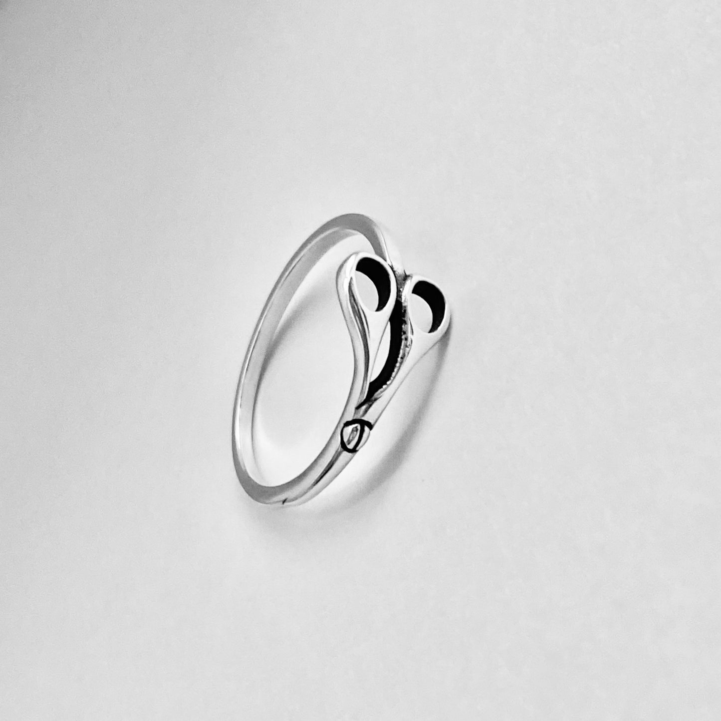 Sterling Silver Scissors Ring, Hair Salon Silver Ring, Beautician Ring