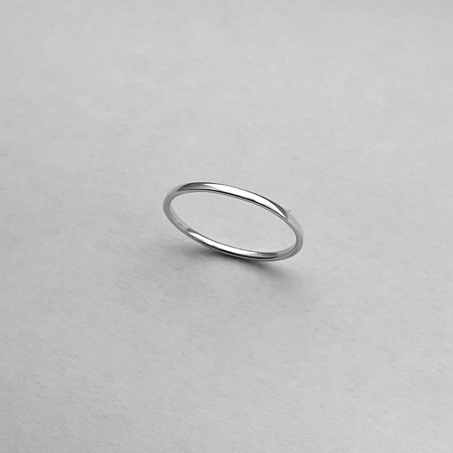 Sterling Silver Minimalist Plain 1.5mm Band Ring, Wedding Silver Ring