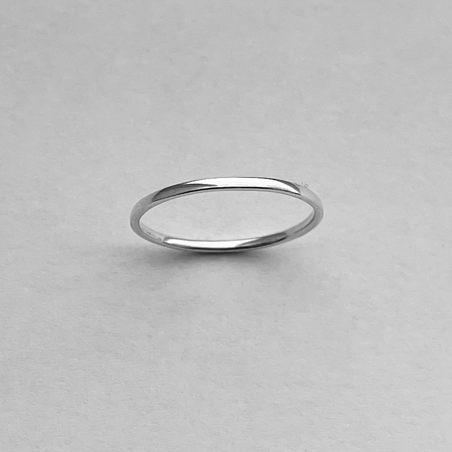 Sterling Silver Minimalist Plain 1.5mm Band Ring, Wedding Silver Ring