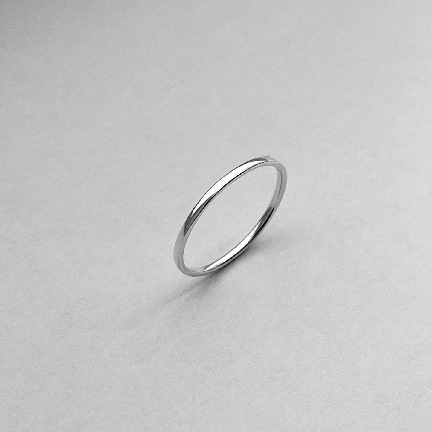 Sterling Silver Minimalist Plain 1.5mm Band Ring, Wedding Silver Ring