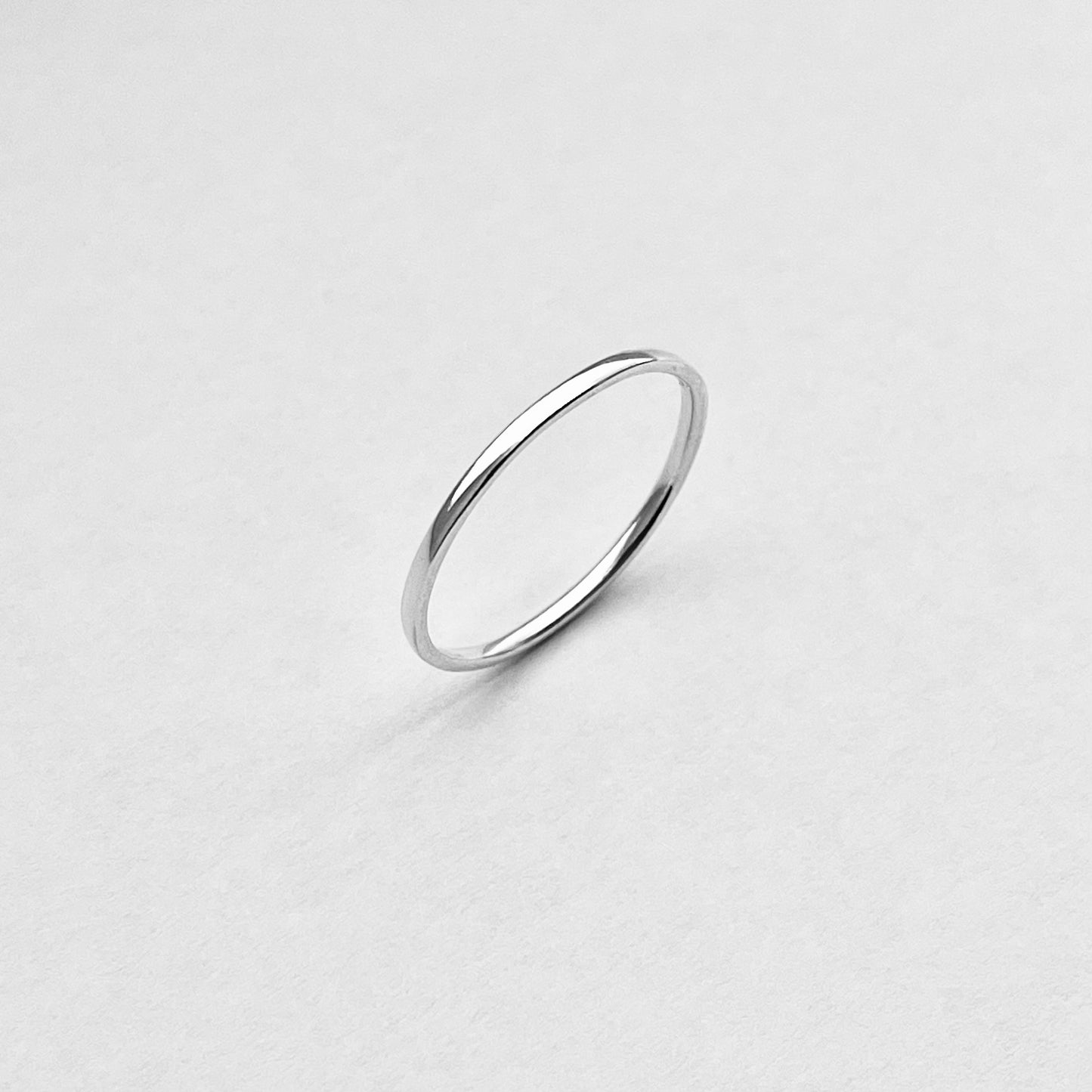 925 Sterling Silver Minimalist Plain 1.5mm Band Ring | Stackable Wedding Silver Bands