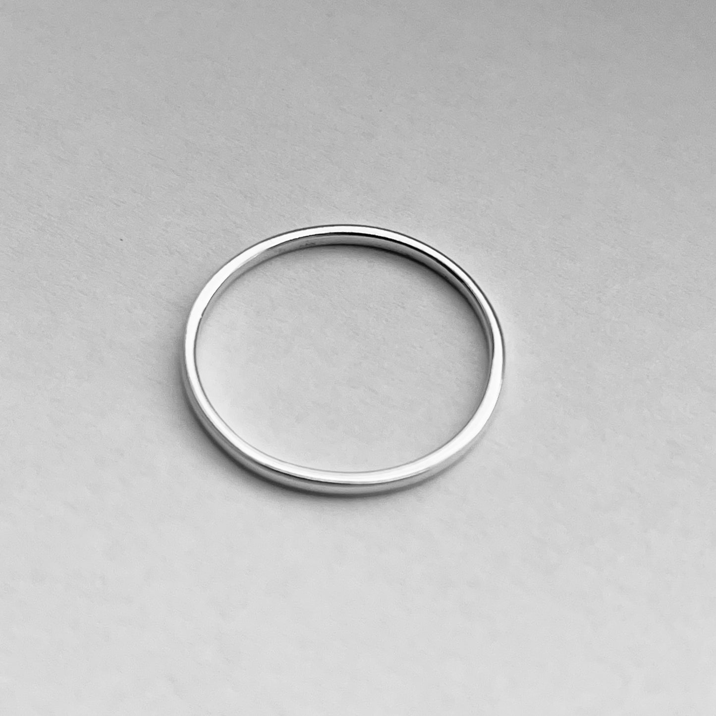 Sterling Silver Minimalist Plain 1.5mm Band Ring, Wedding Silver Ring