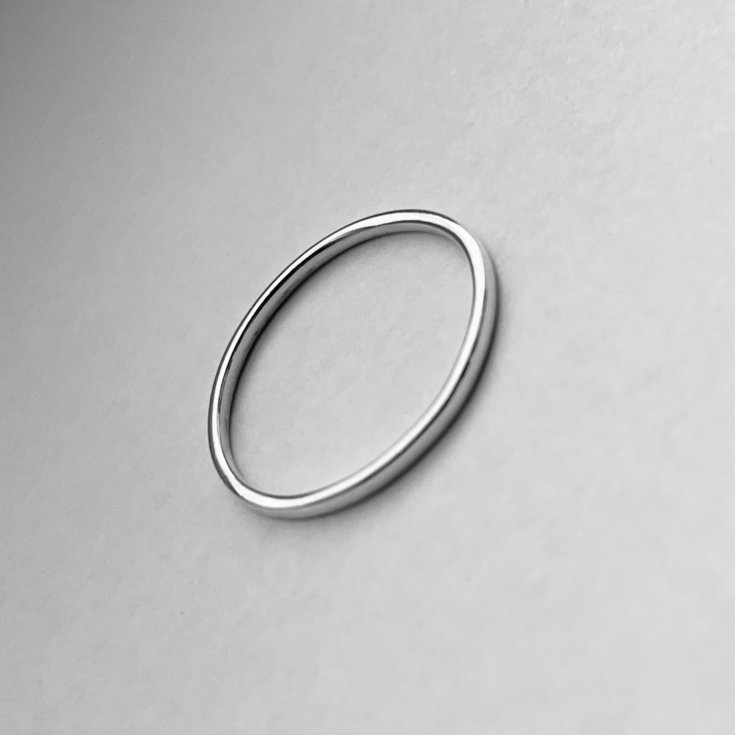 Sterling Silver Minimalist Plain 1.5mm Band Ring, Wedding Silver Ring