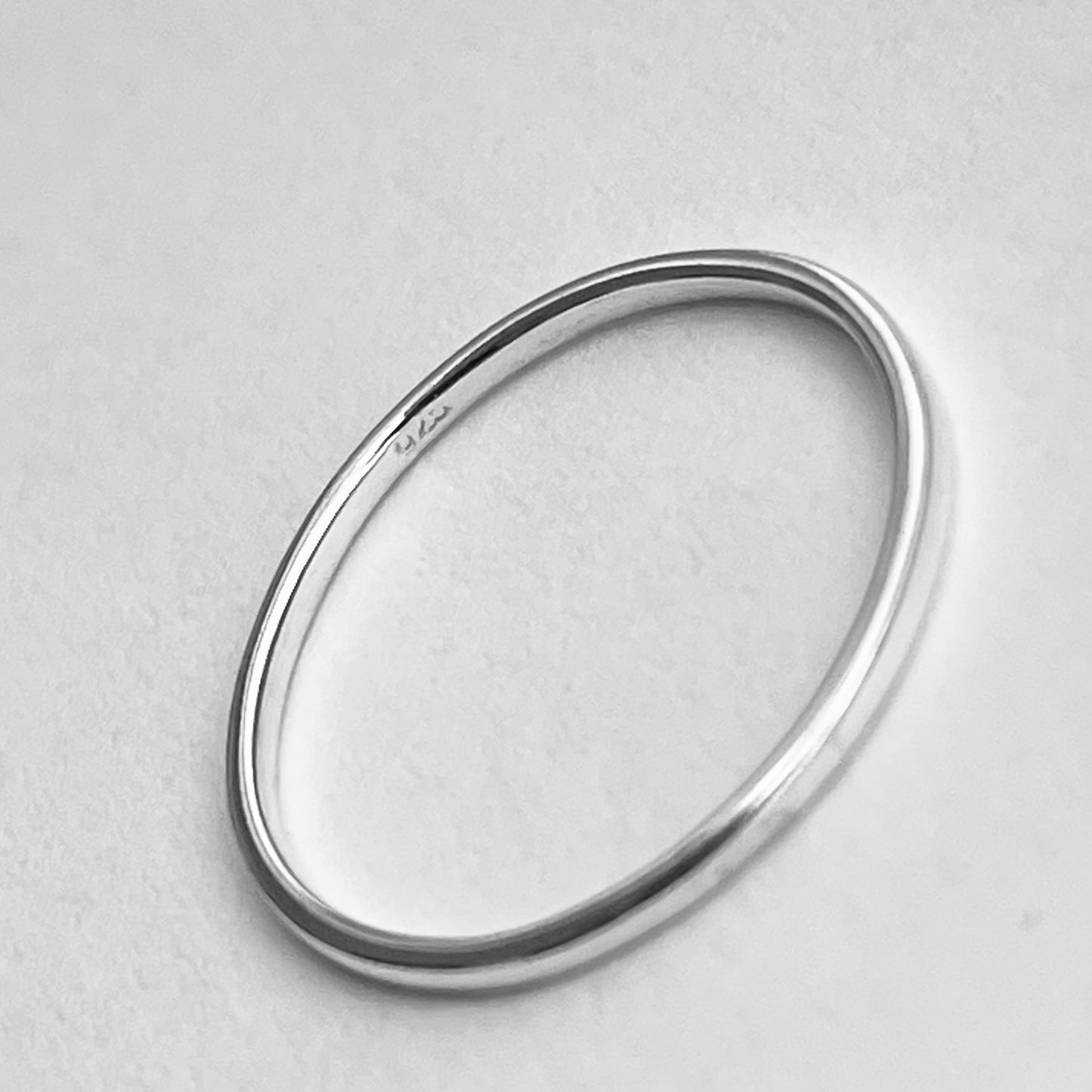 Sterling Silver Minimalist Plain 1.5mm Band Ring, Wedding Silver Ring