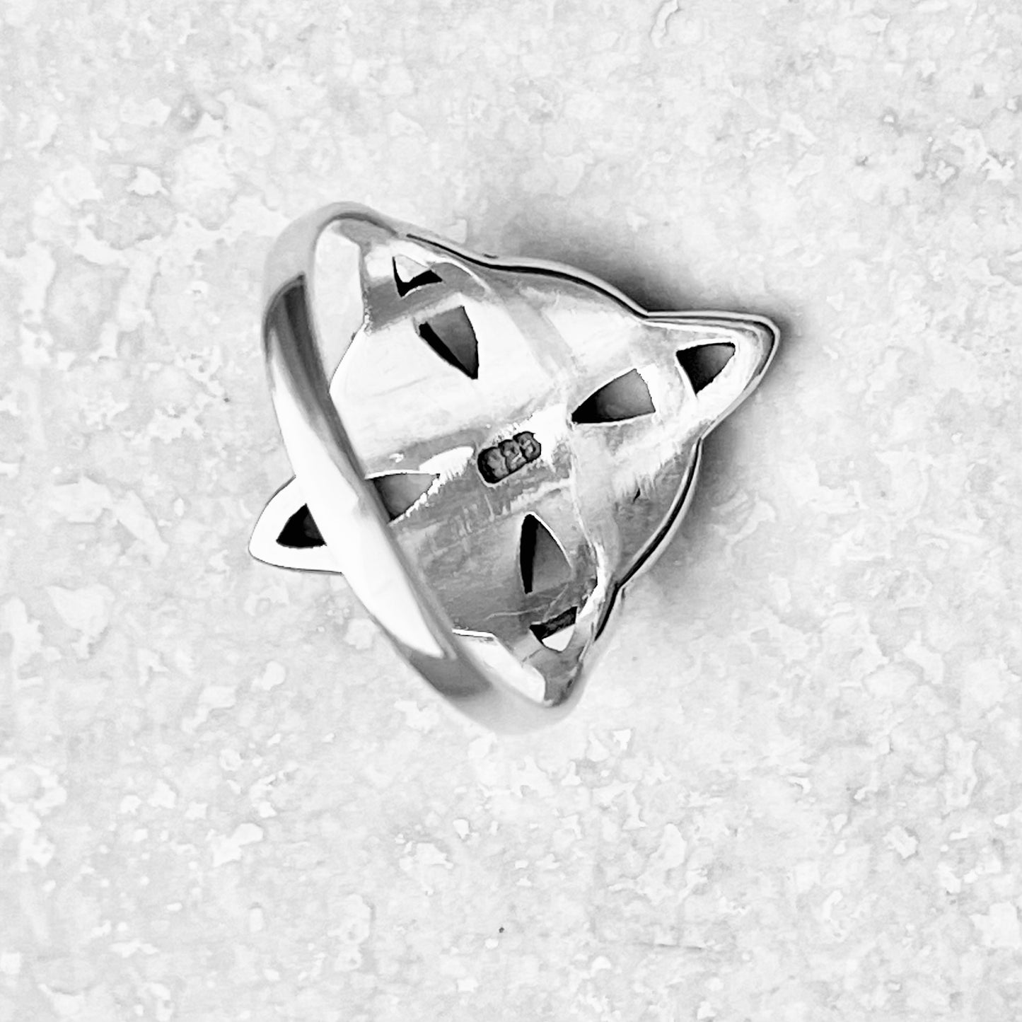 Sterling Silver Celtic Cross Ring with Little Triquetra, Trinity Love Knots Jewelry