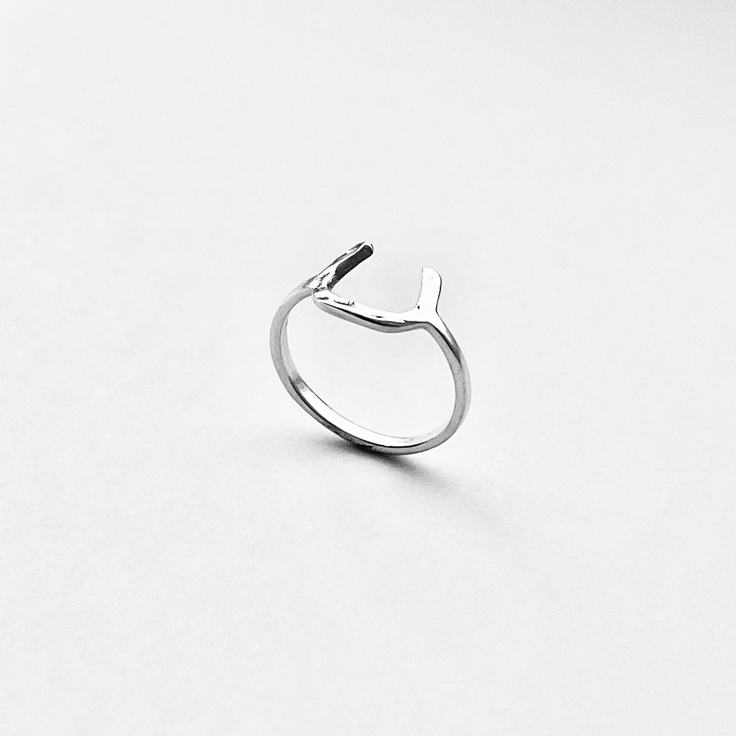 Sterling Silver Hammered Horseshoe Ring, Good Luck Jewelry, Horse Rings