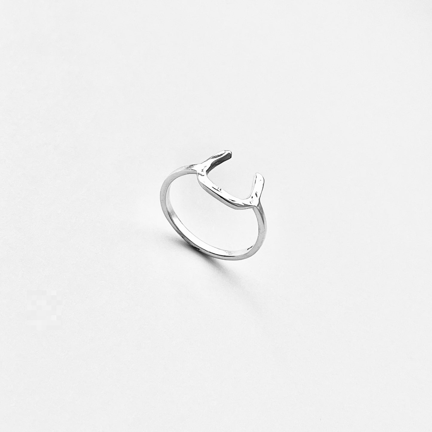 Sterling Silver Hammered Horseshoe Ring, Good Luck Jewelry, Horse Rings