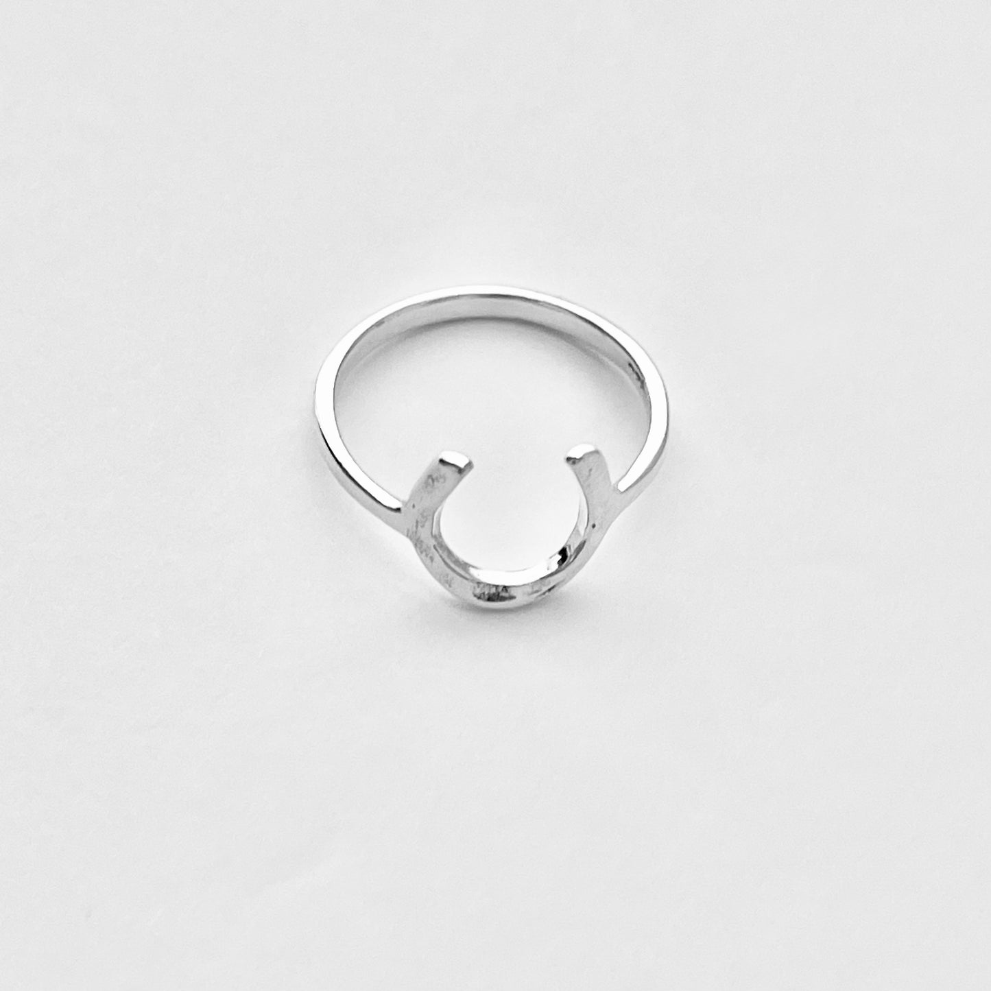 Sterling Silver Hammered Horseshoe Ring, Good Luck Jewelry, Horse Rings
