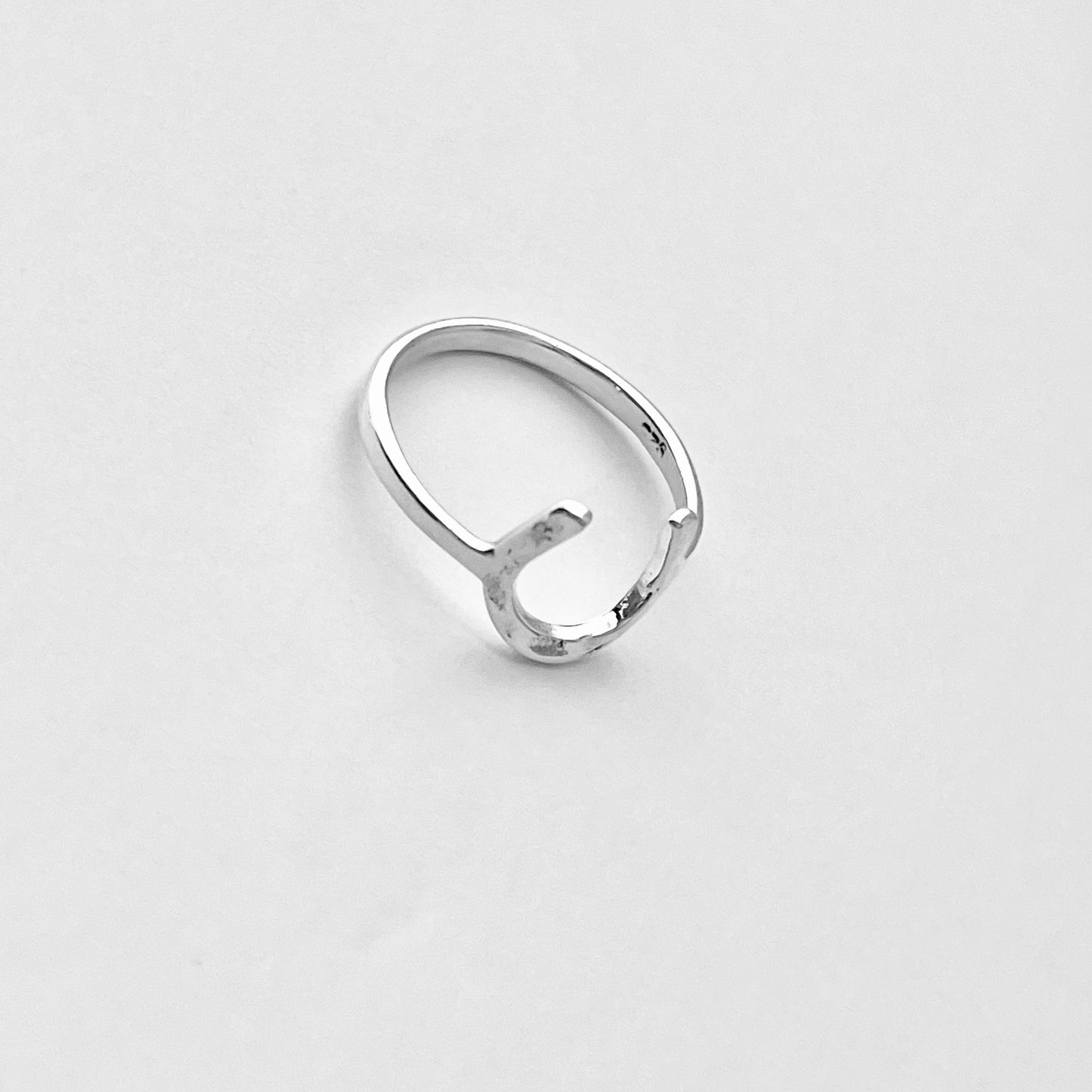 Sterling Silver Hammered Horseshoe Ring, Good Luck Jewelry, Horse Rings