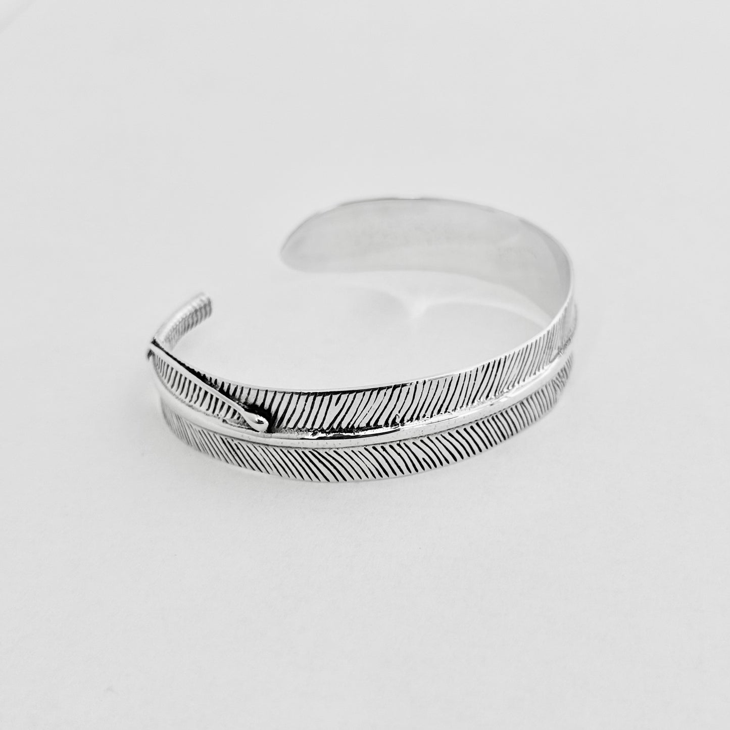 Sterling Silver Statement Feather Bangle, Spirit Bird Bangles, Wing Bracelet