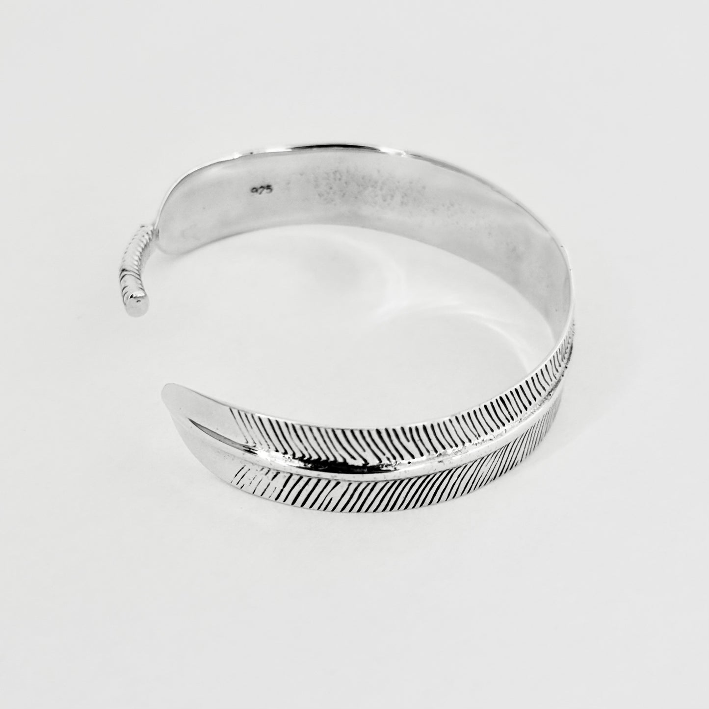 Sterling Silver Statement Feather Bangle, Spirit Bird Bangles, Wing Bracelet
