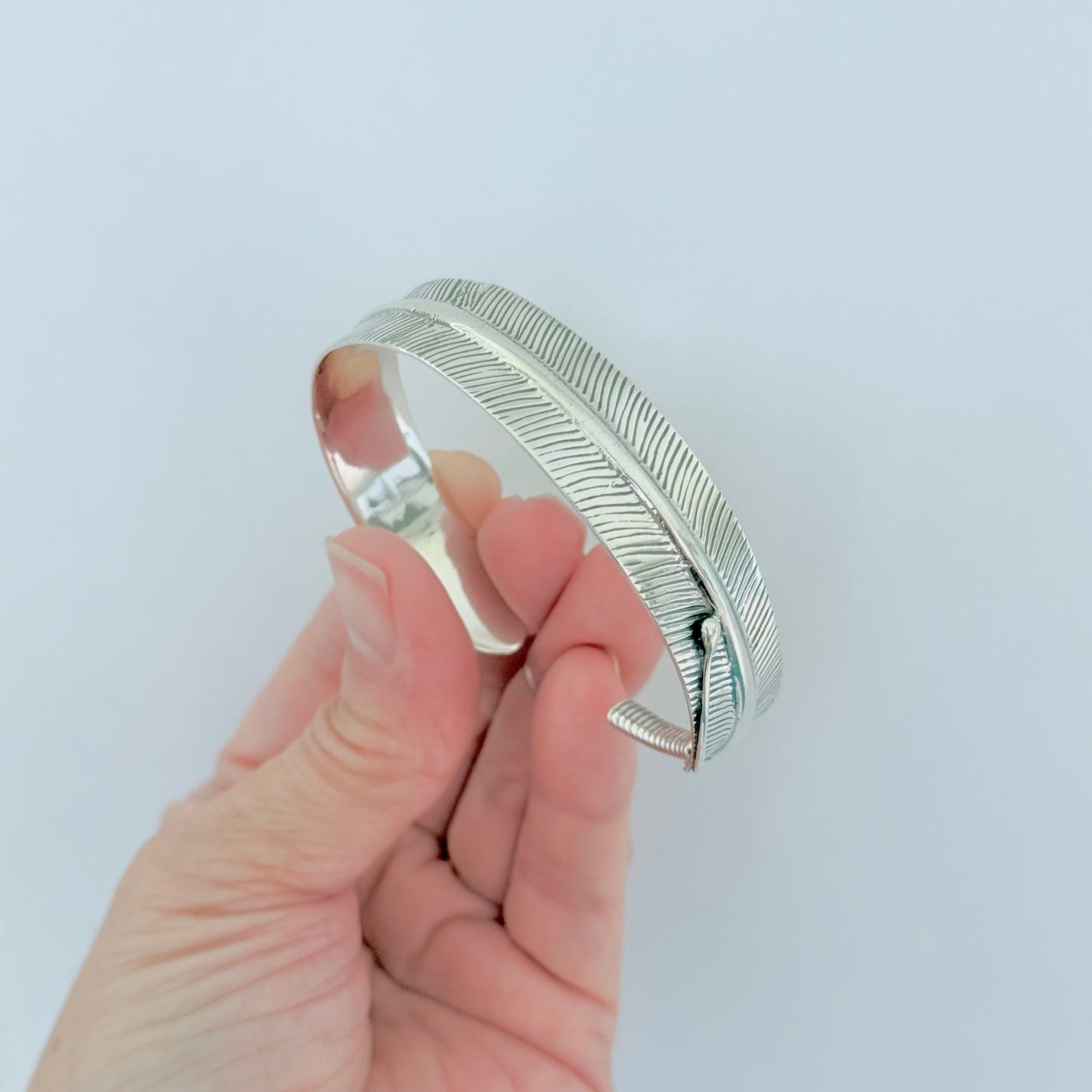 Sterling Silver Statement Feather Bangle, Spirit Bird Bangles, Wing Bracelet