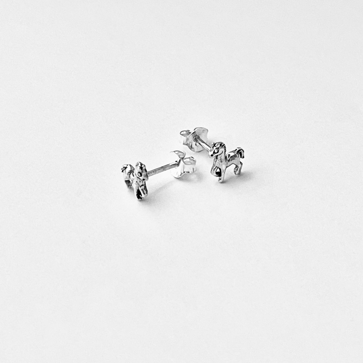 925 Sterling Silver Tiny Horse Stud Earrings | Animal & Horse Jewelry