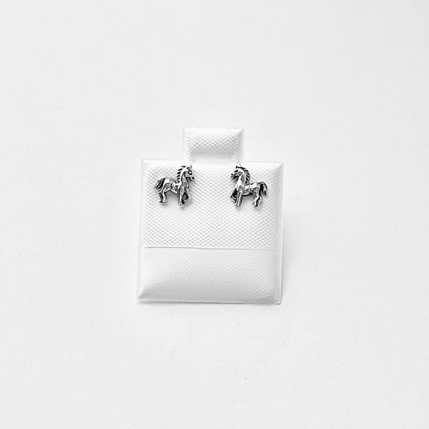 925 Sterling Silver Tiny Horse Stud Earrings | Animal & Horse Jewelry