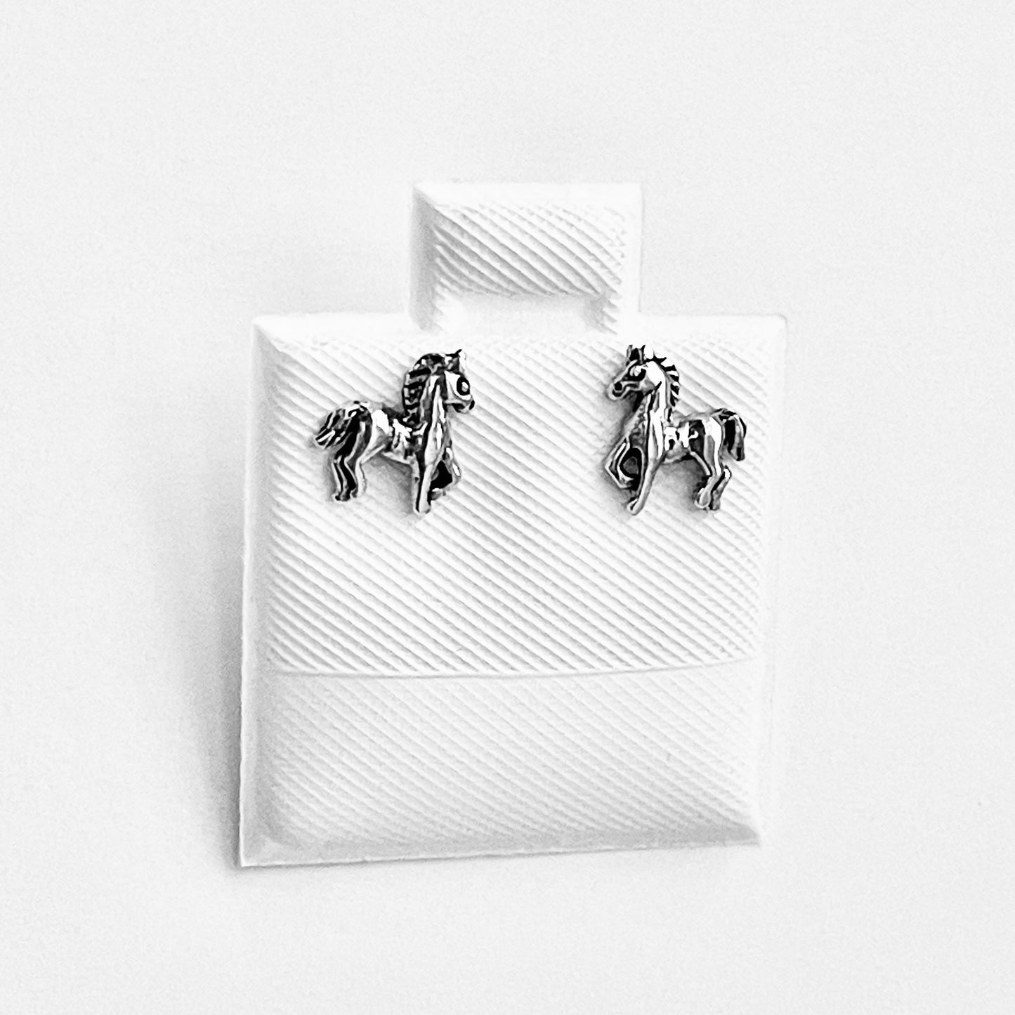 925 Sterling Silver Tiny Horse Stud Earrings | Animal & Horse Jewelry