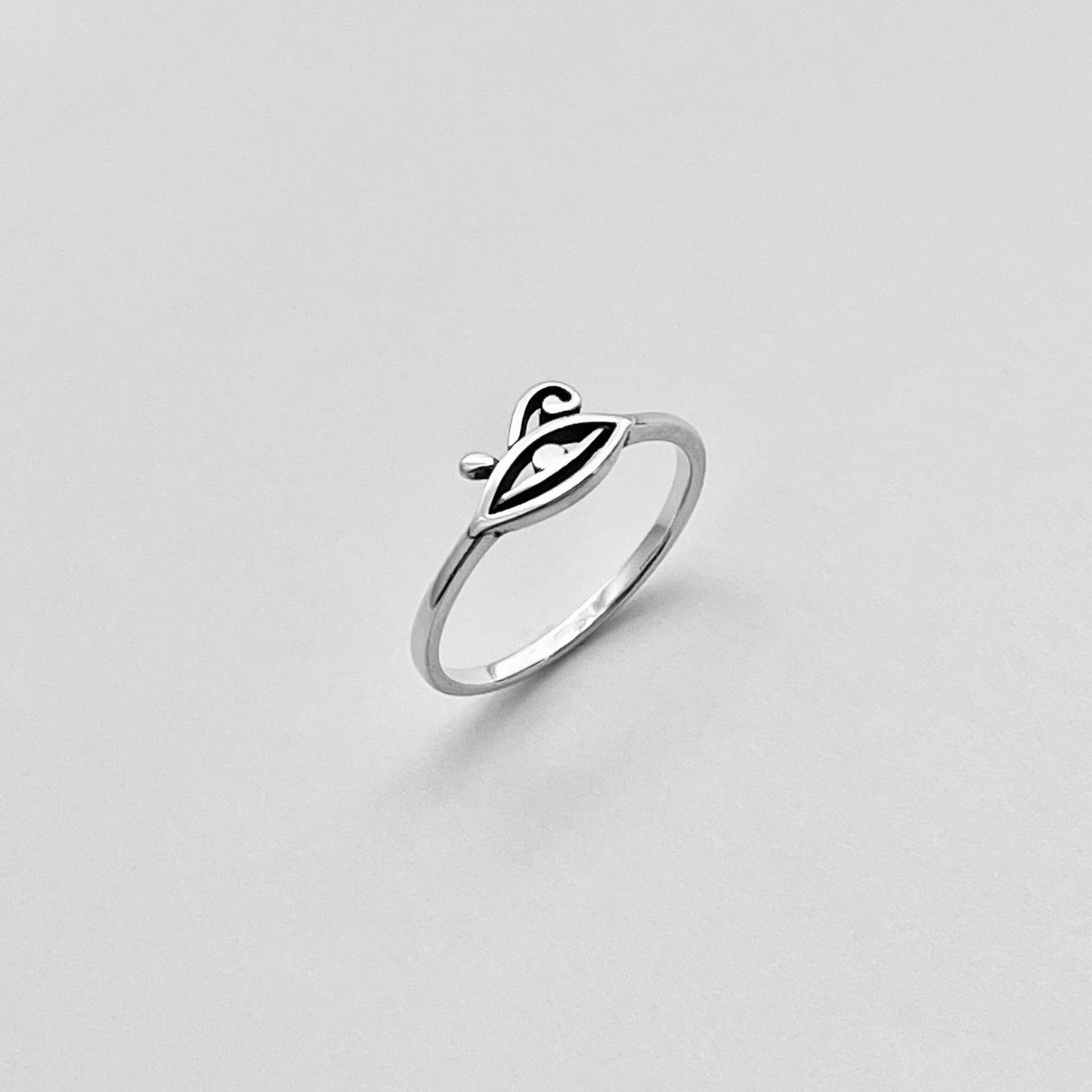 Sterling Silver Mini Ra Eye Ring, Eye of Horus Ring, Protection Silver Rings