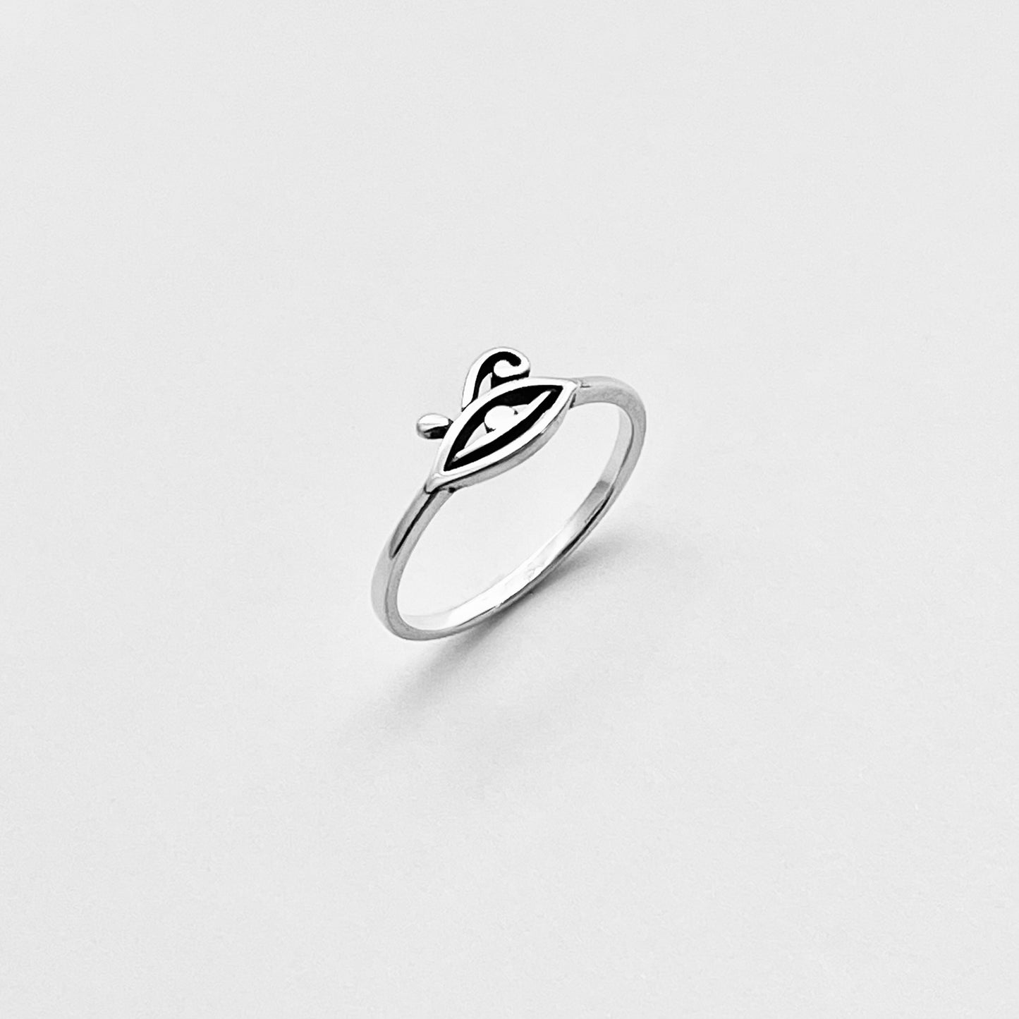 Sterling Silver Mini Dainty Ra Eye Ring | Eye of Horus Protection Rings