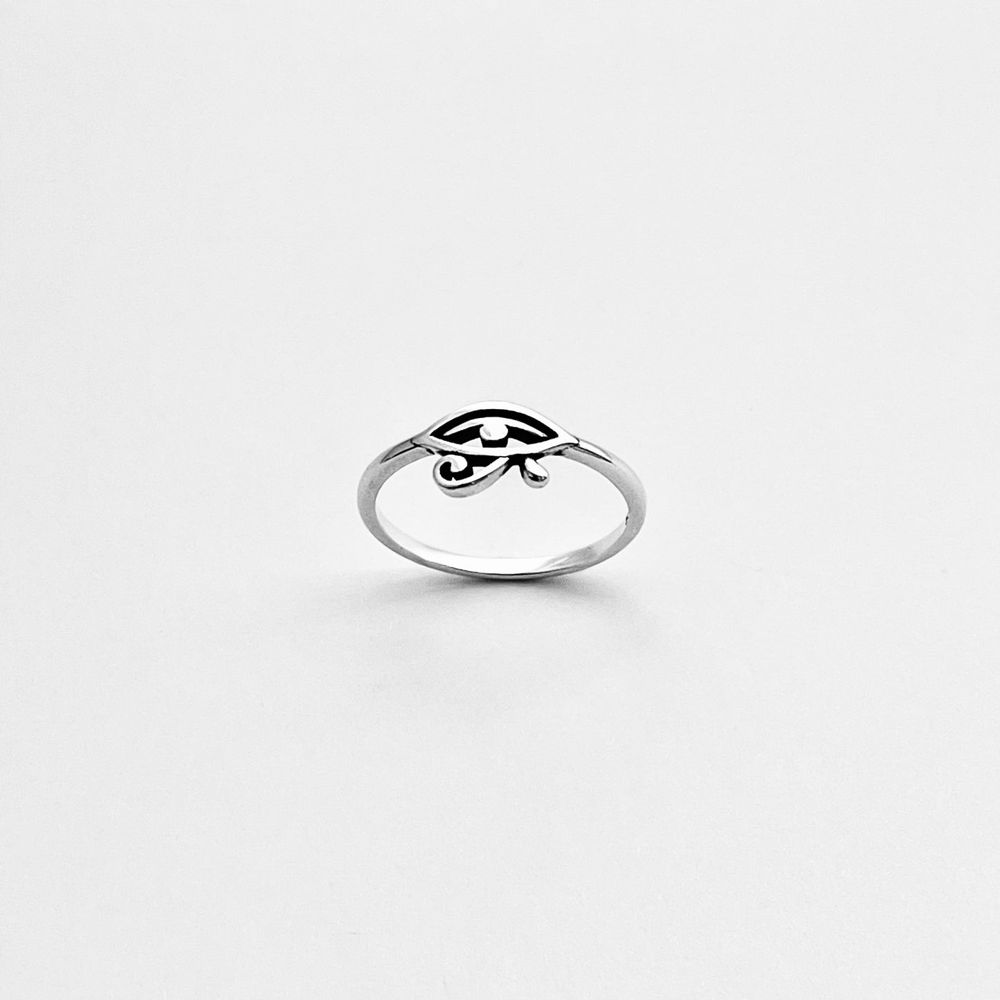 Sterling Silver Mini Dainty Ra Eye Ring | Eye of Horus Protection Rings