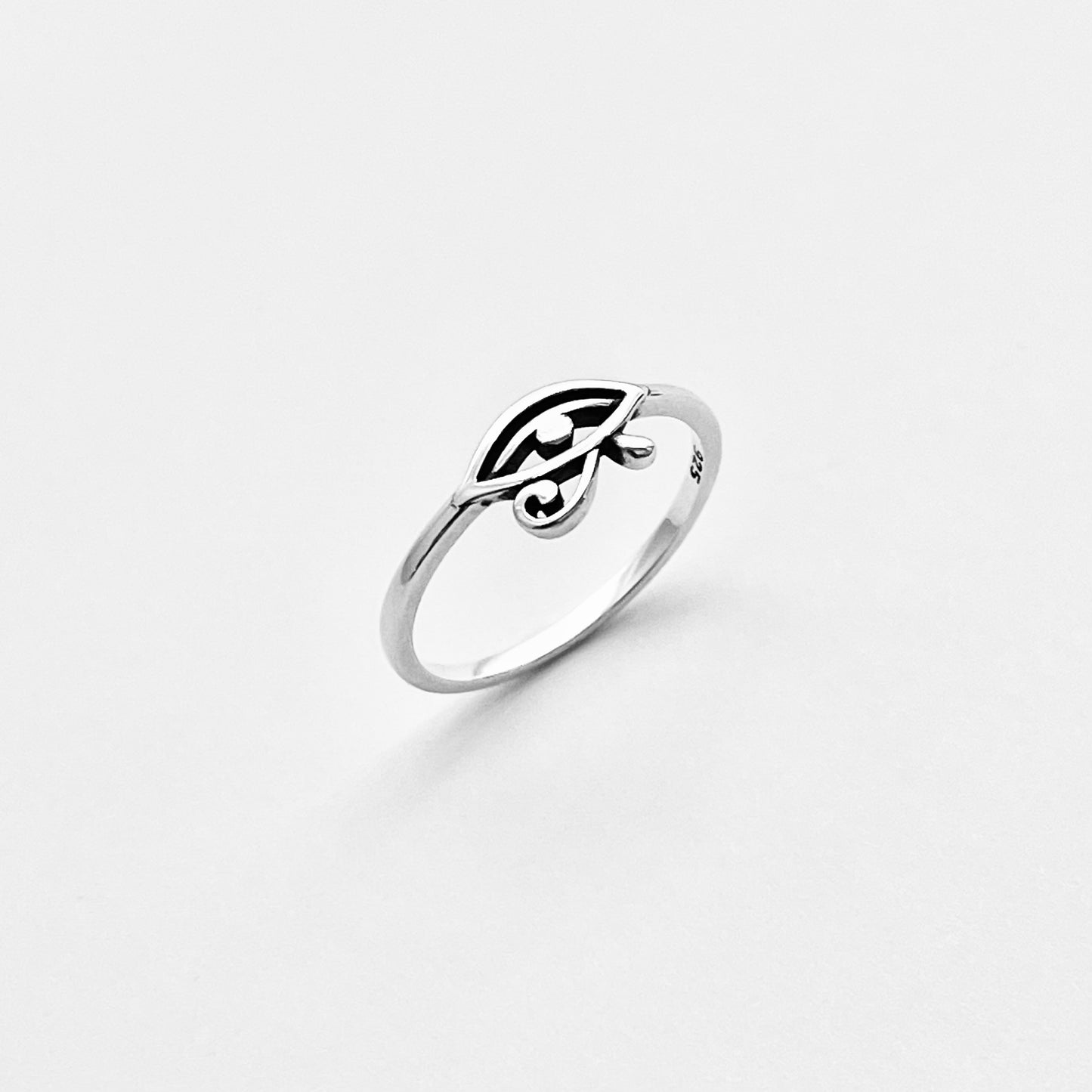 Sterling Silver Mini Dainty Ra Eye Ring | Eye of Horus Protection Rings