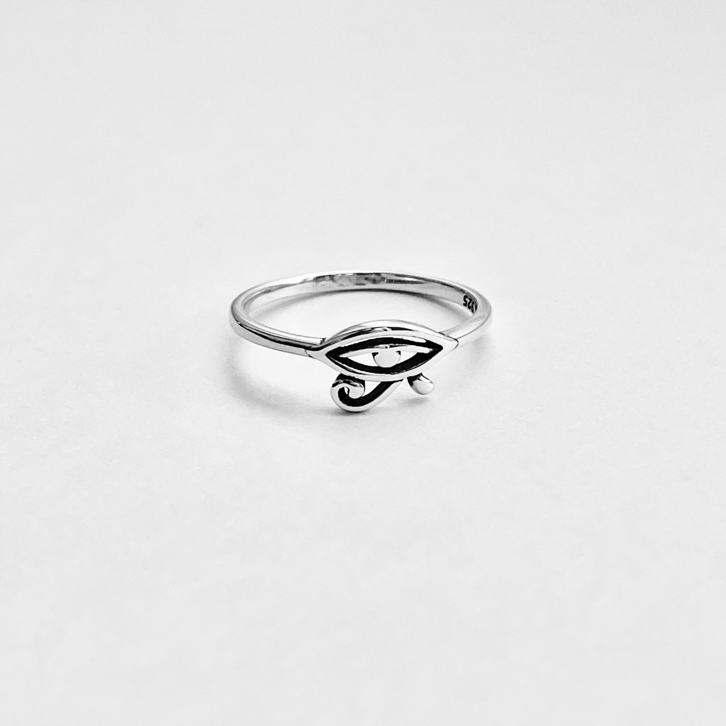 Sterling Silver Mini Dainty Ra Eye Ring | Eye of Horus Protection Rings