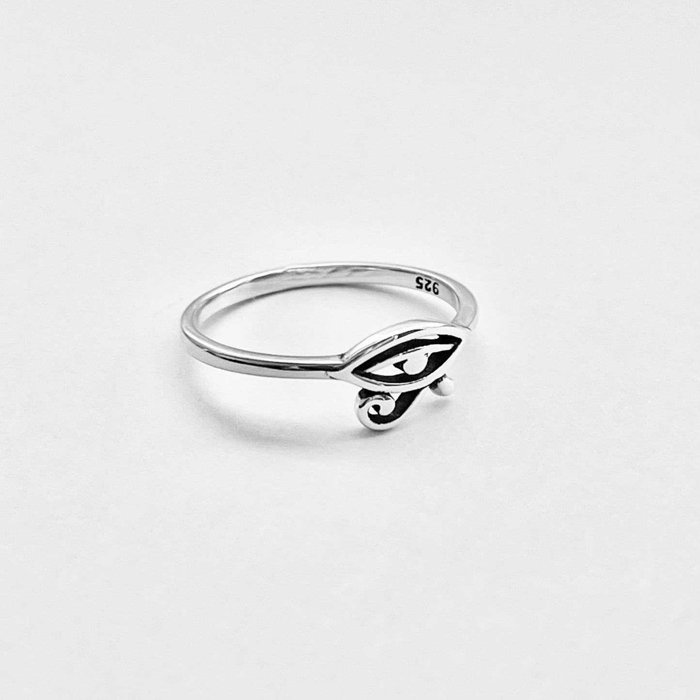 Sterling Silver Mini Dainty Ra Eye Ring | Eye of Horus Protection Rings