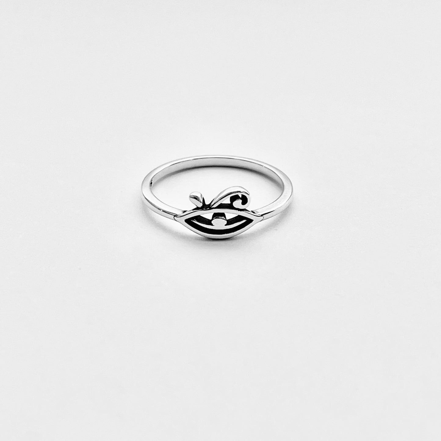 Sterling Silver Mini Dainty Ra Eye Ring | Eye of Horus Protection Rings