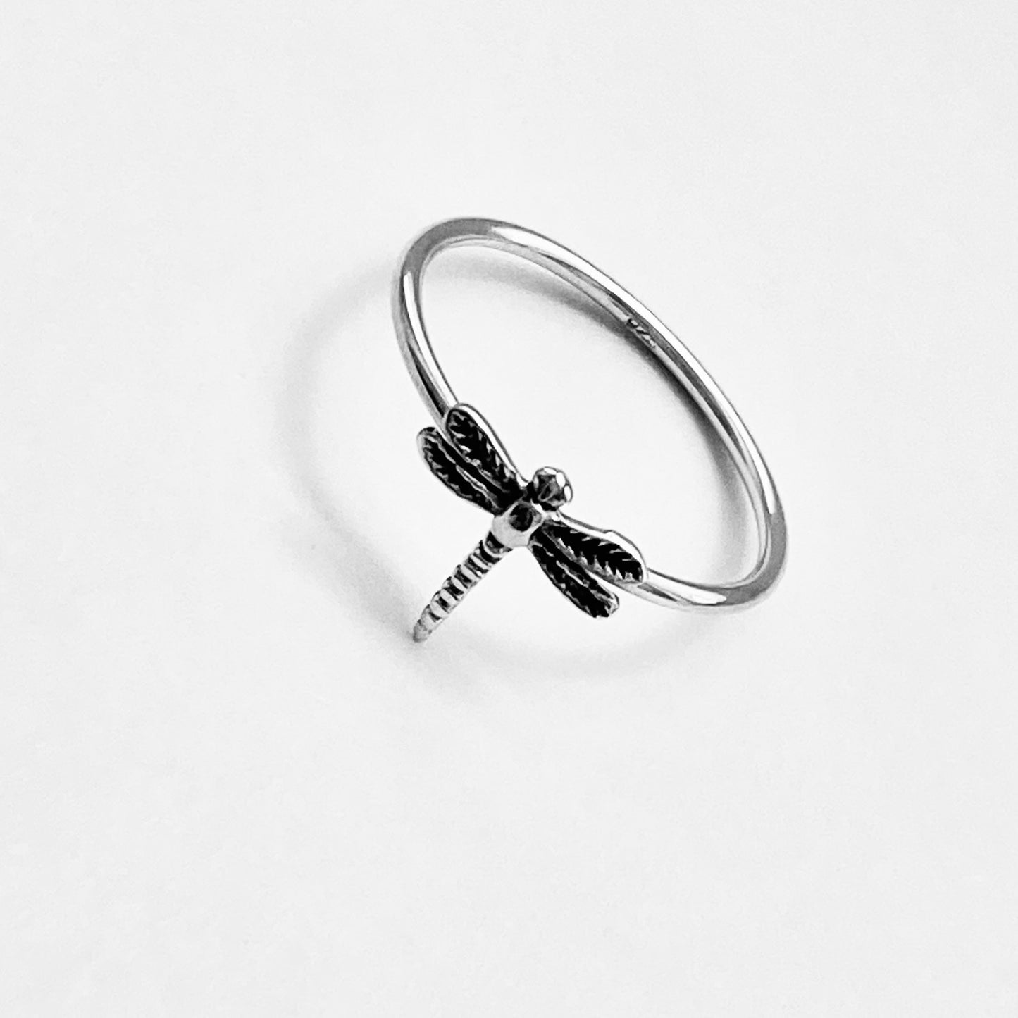 Sterling Silver Dainty Little Delicate Dragonfly Ring, Spirit Bugs, Silver Rings, Insect Bug