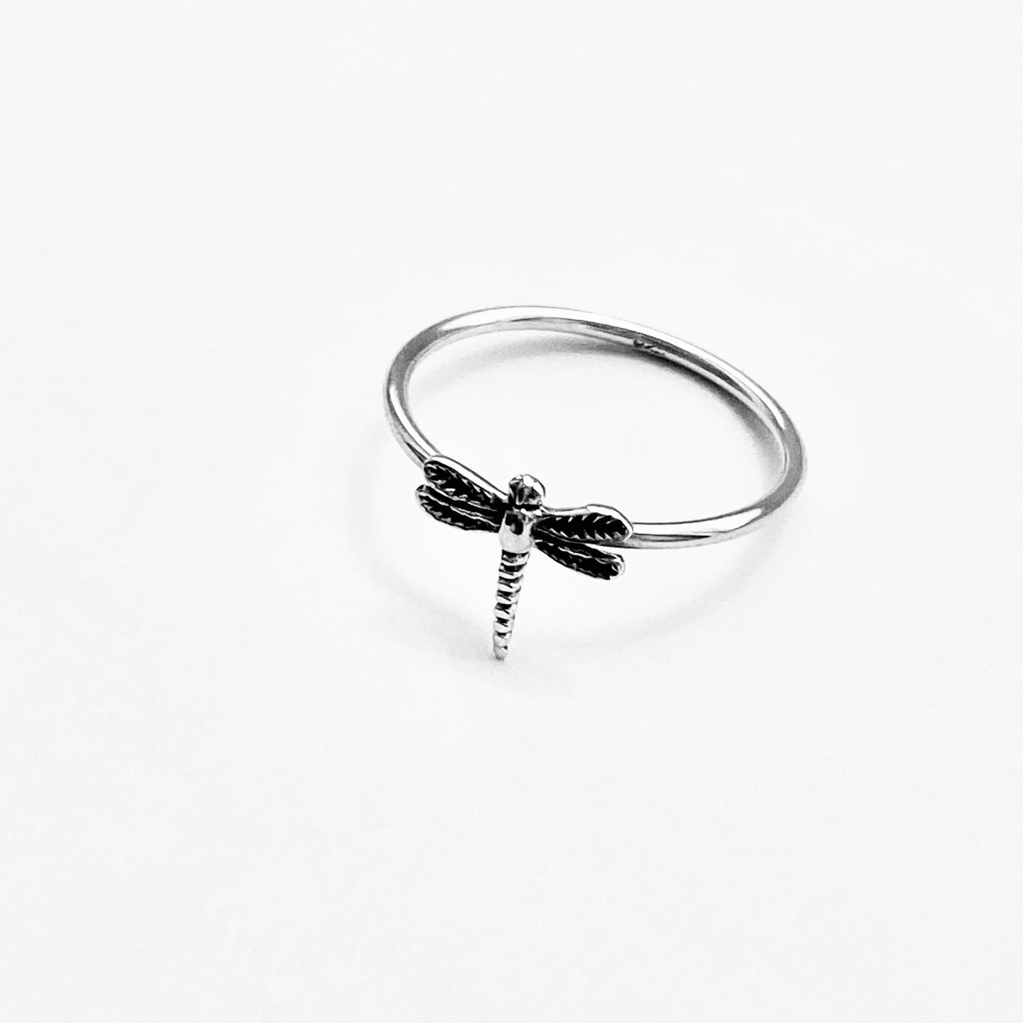 Sterling Silver Dainty Little Delicate Dragonfly Ring, Spirit Bugs, Silver Rings, Insect Bug