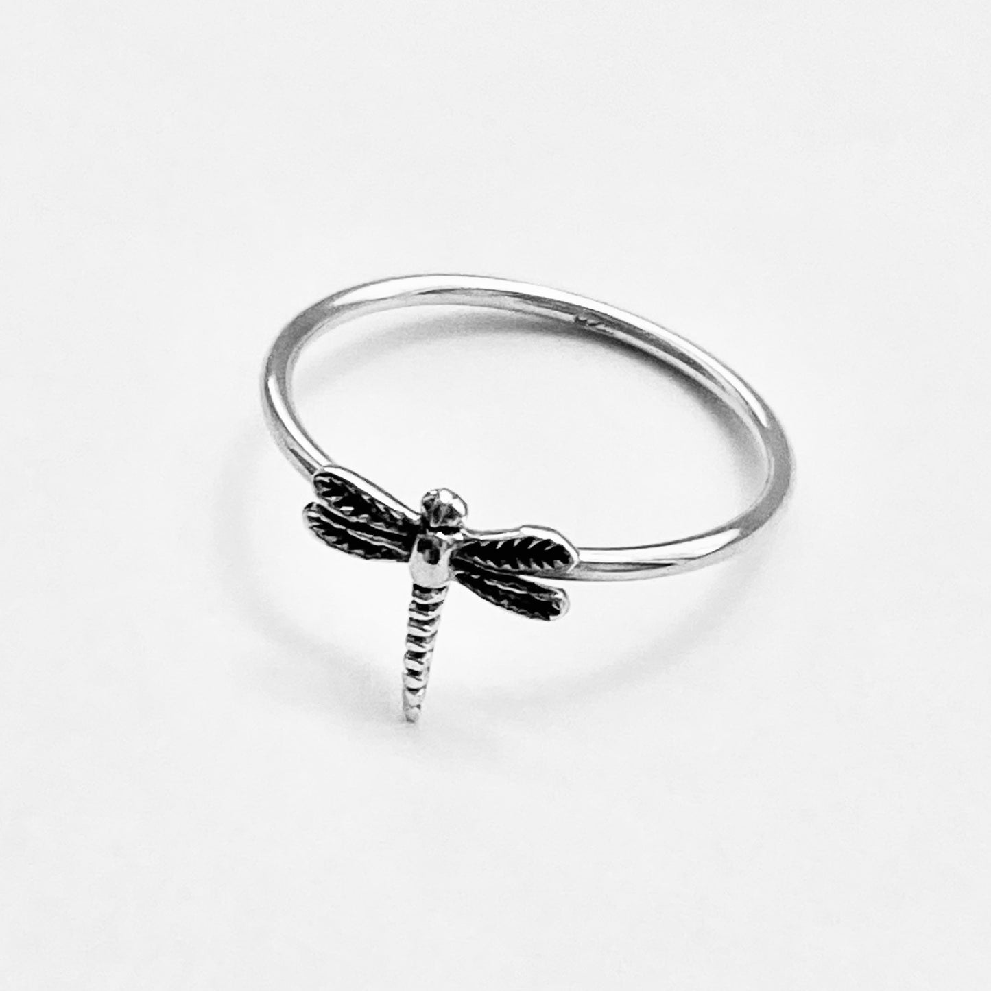 Sterling Silver Dainty Little Delicate Dragonfly Ring, Spirit Bugs, Silver Rings, Insect Bug