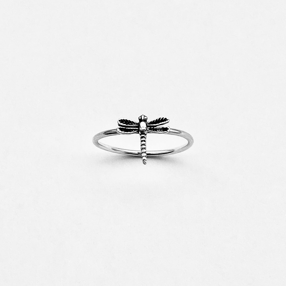 925 Sterling Silver Delicate Small Dragonfly Ring | Dainty Spirit Bug Rings