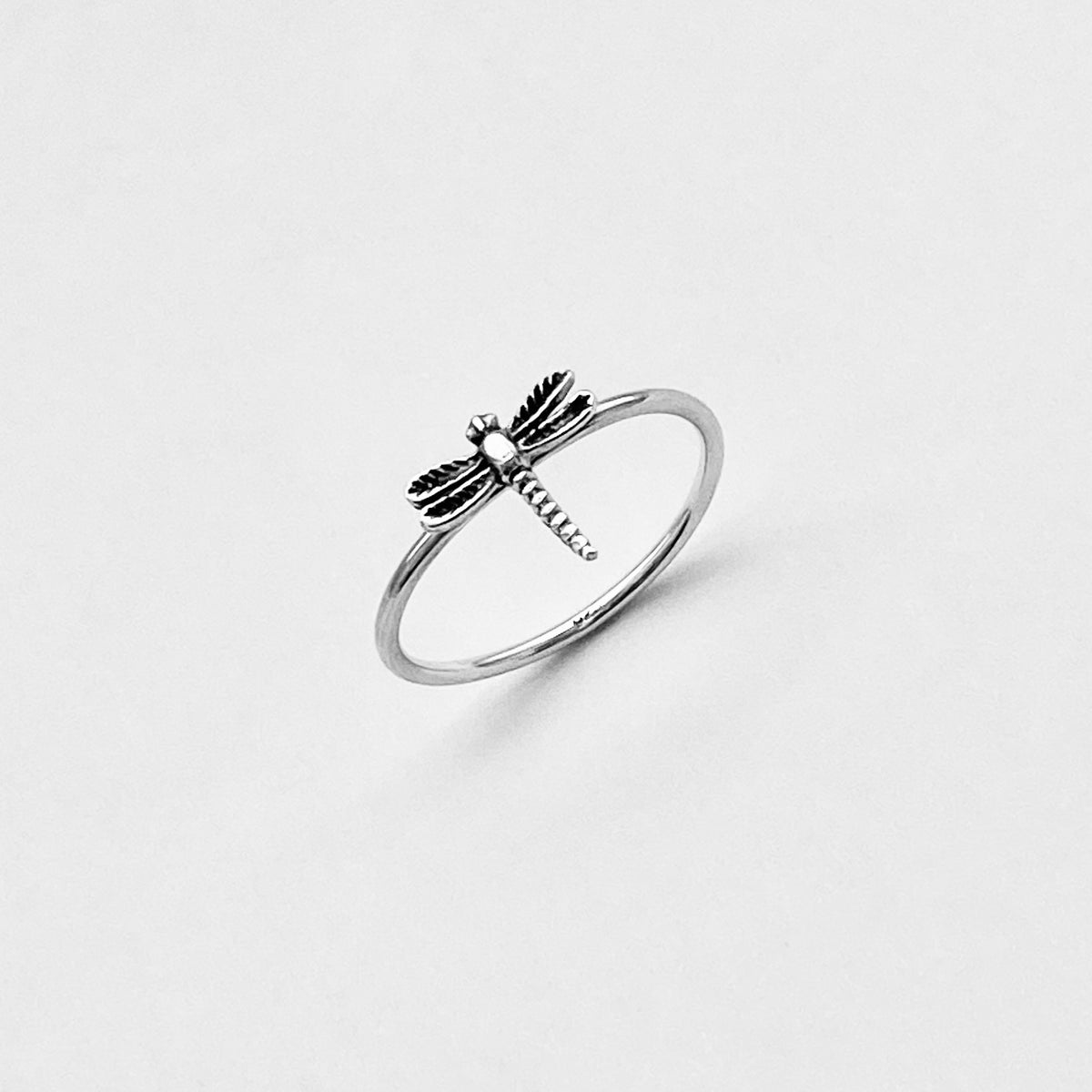 925 Sterling Silver Delicate Small Dragonfly Ring | Dainty Spirit Bug Rings
