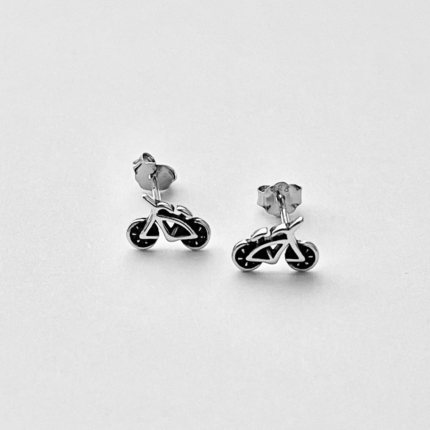 Sterling Silver Little Cruiser Bike Earrings, Bikers, Bicycle Silver Earring