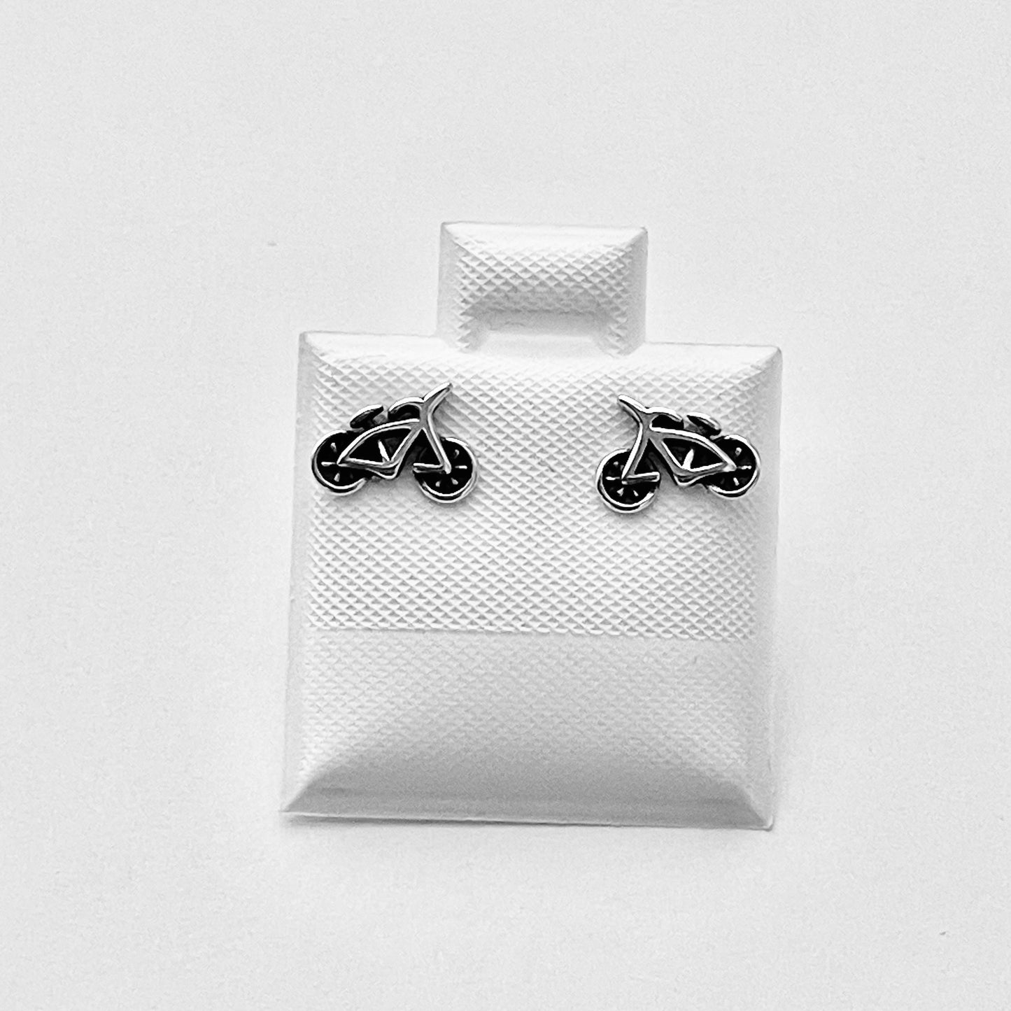 Sterling Silver Little Cruiser Bike Earrings, Bikers, Bicycle Silver Earring