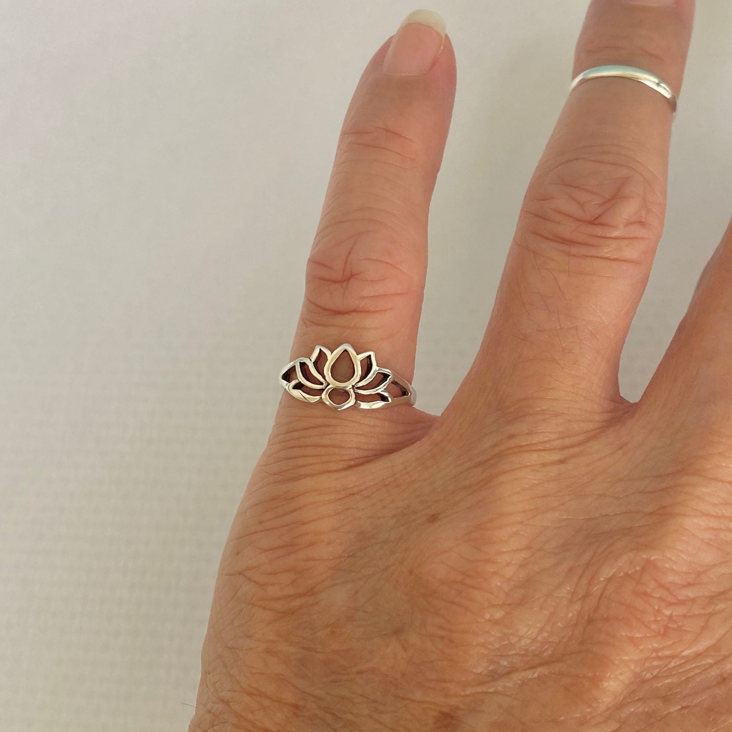 Sterling Silver Lotus Toe Ring, Flower Silver Rings, Spirit Ring