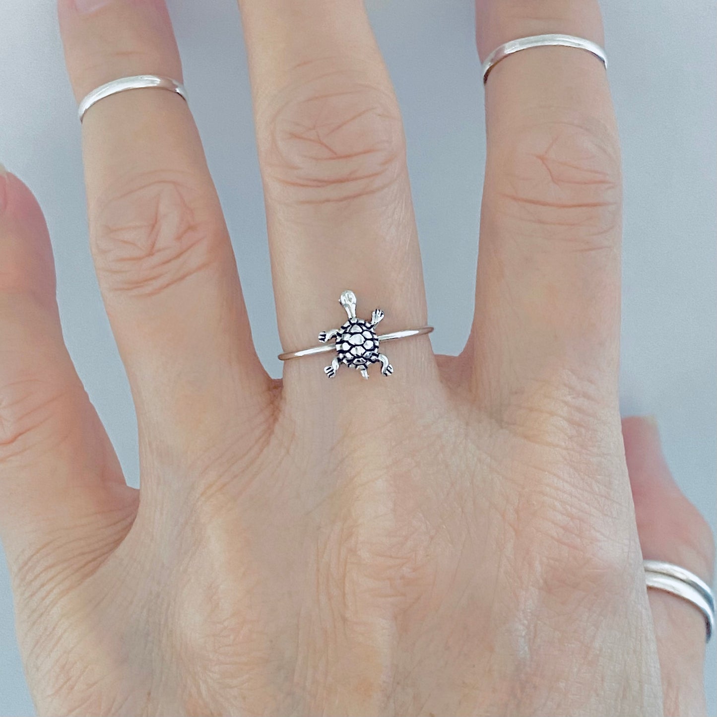 Sterling Silver Baby Turtle Ring | Ocean Beach Jewelry, Sea Animal Rings