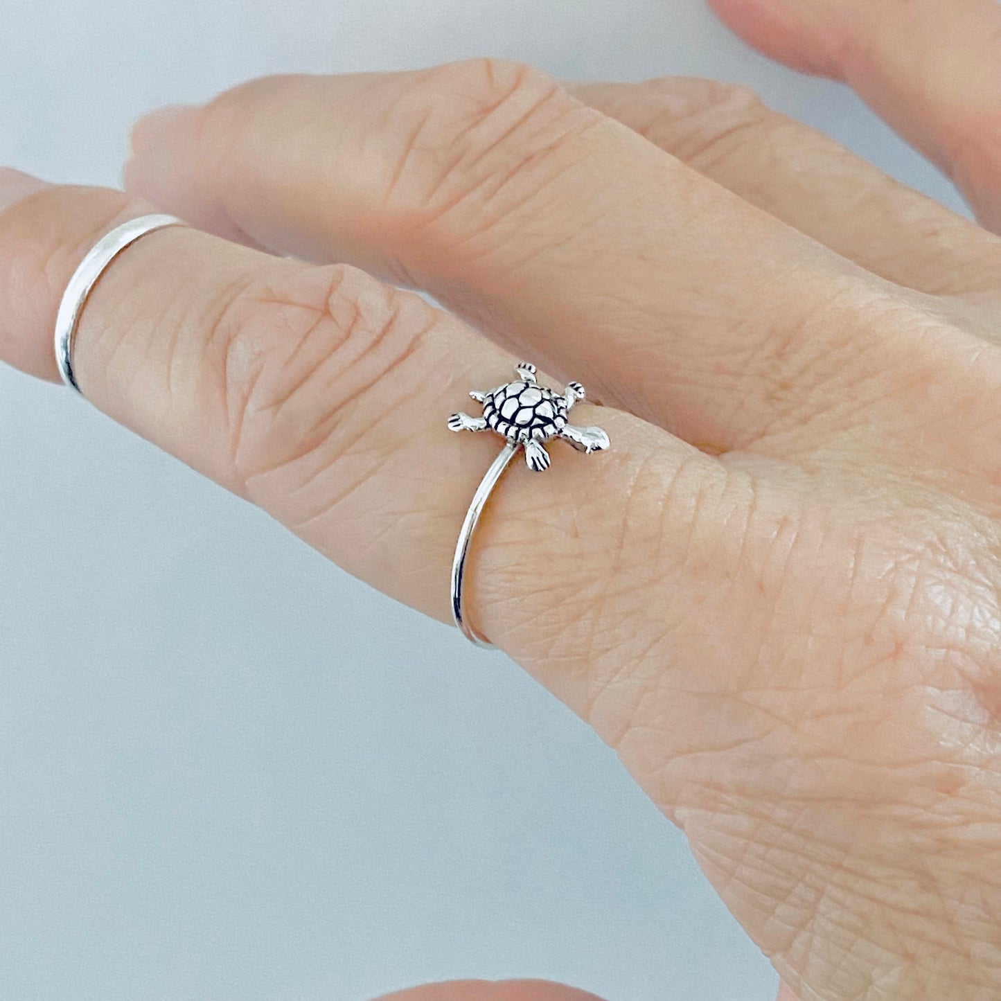 Sterling Silver Baby Turtle Ring | Ocean Beach Jewelry, Sea Animal Rings