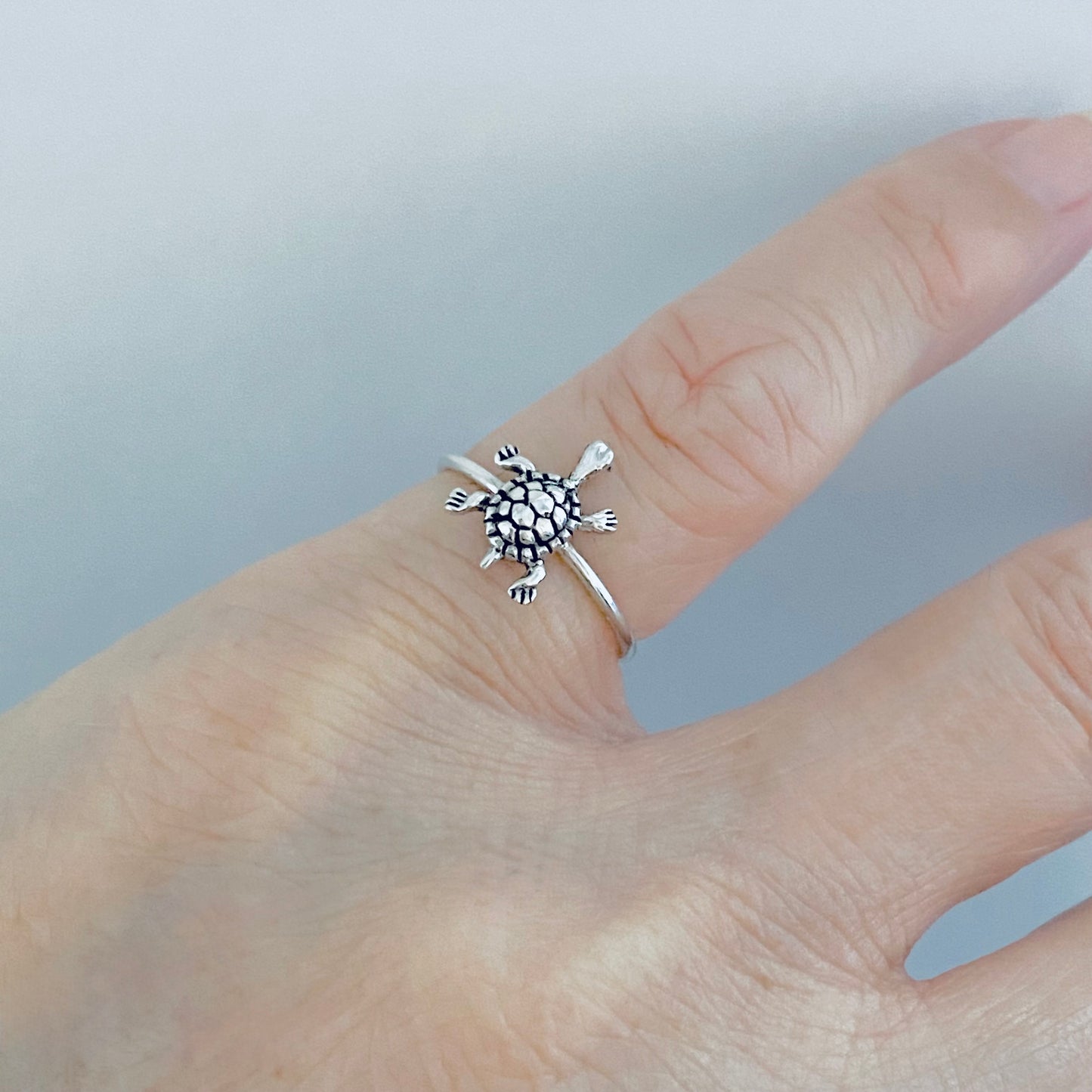 Sterling Silver Baby Turtle Ring | Ocean Beach Jewelry, Sea Animal Rings