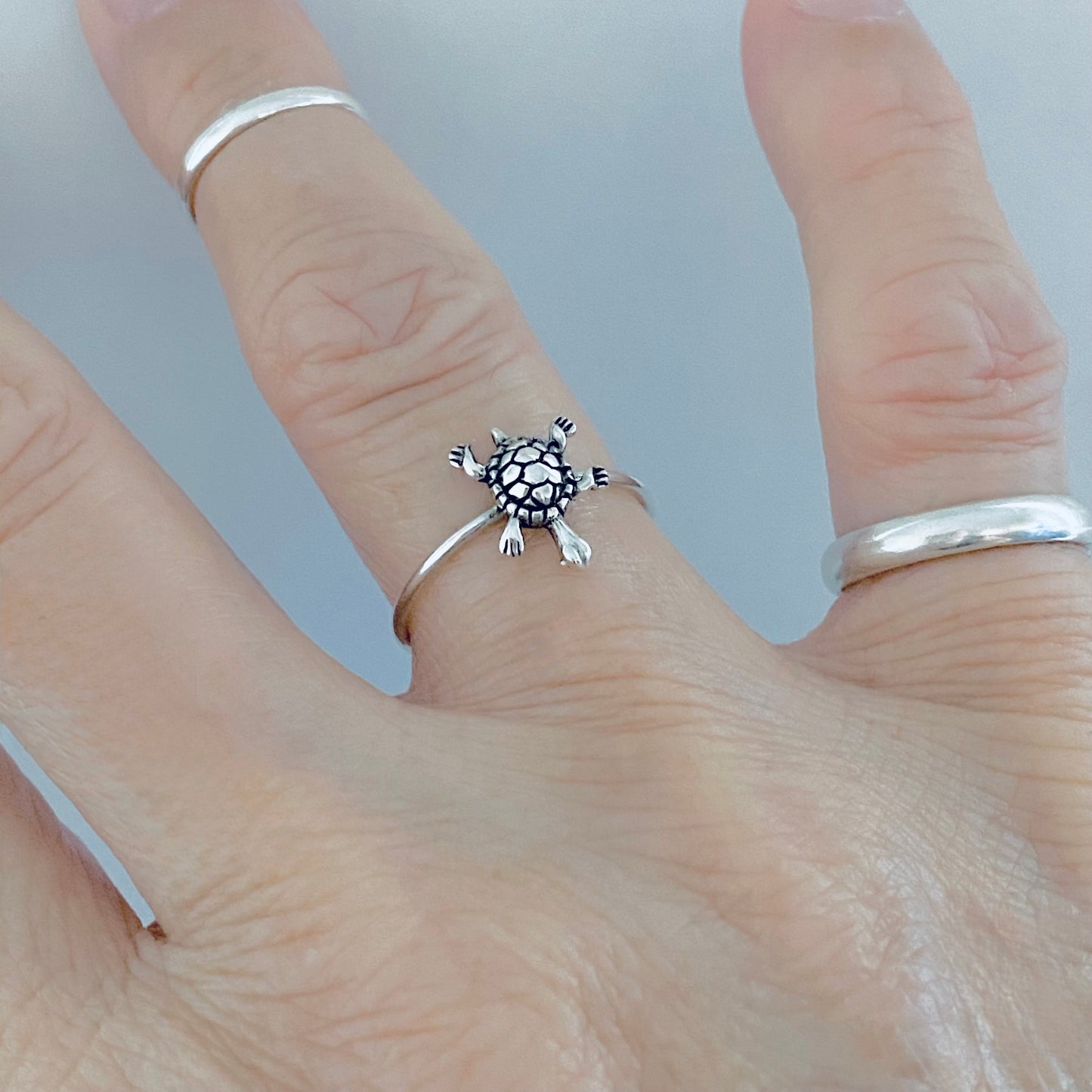 Sterling Silver Baby Turtle Ring | Ocean Beach Jewelry, Sea Animal Rings
