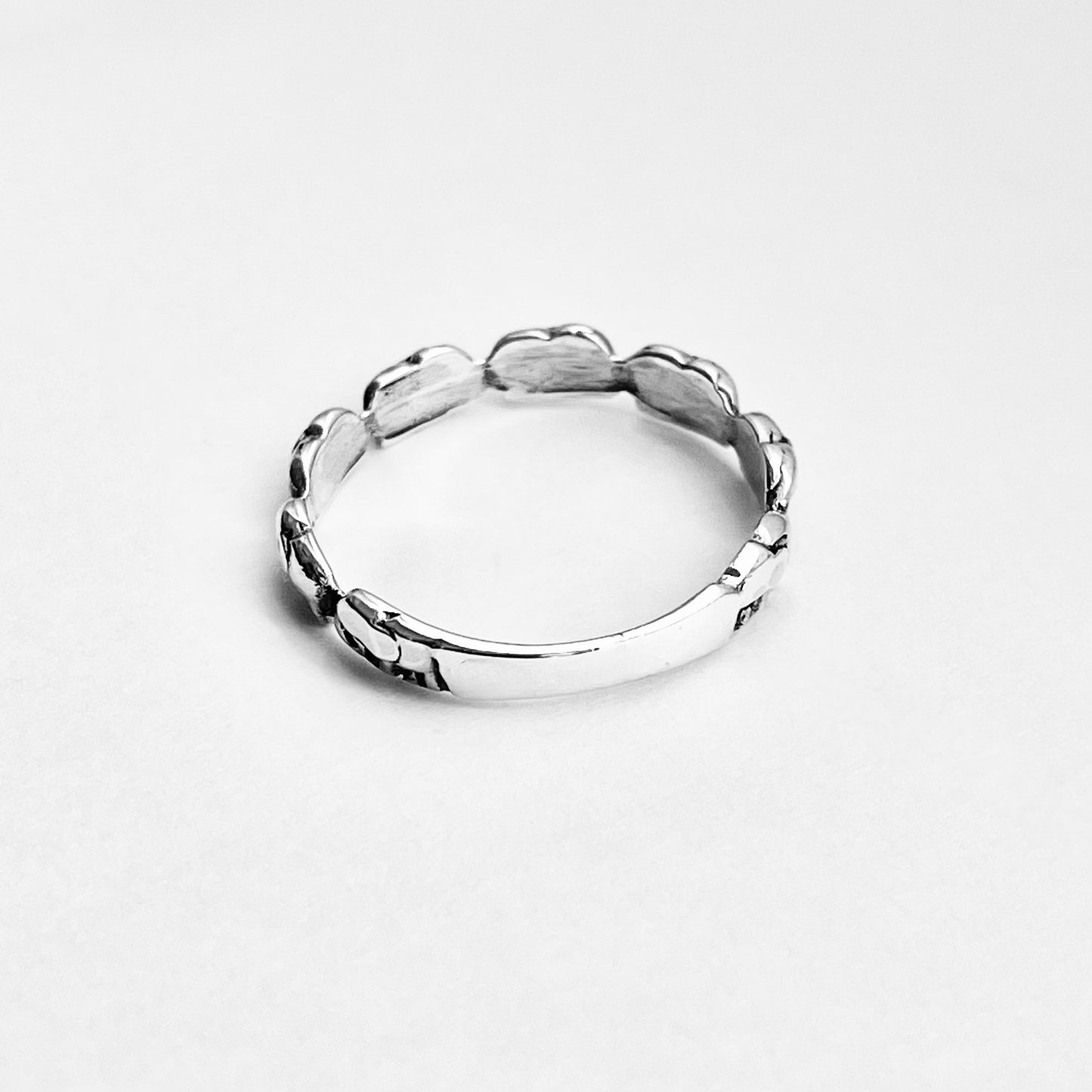 925 Sterling Silver Little Elephants Band Ring | Good Luck Stackable Animal Silver Rings
