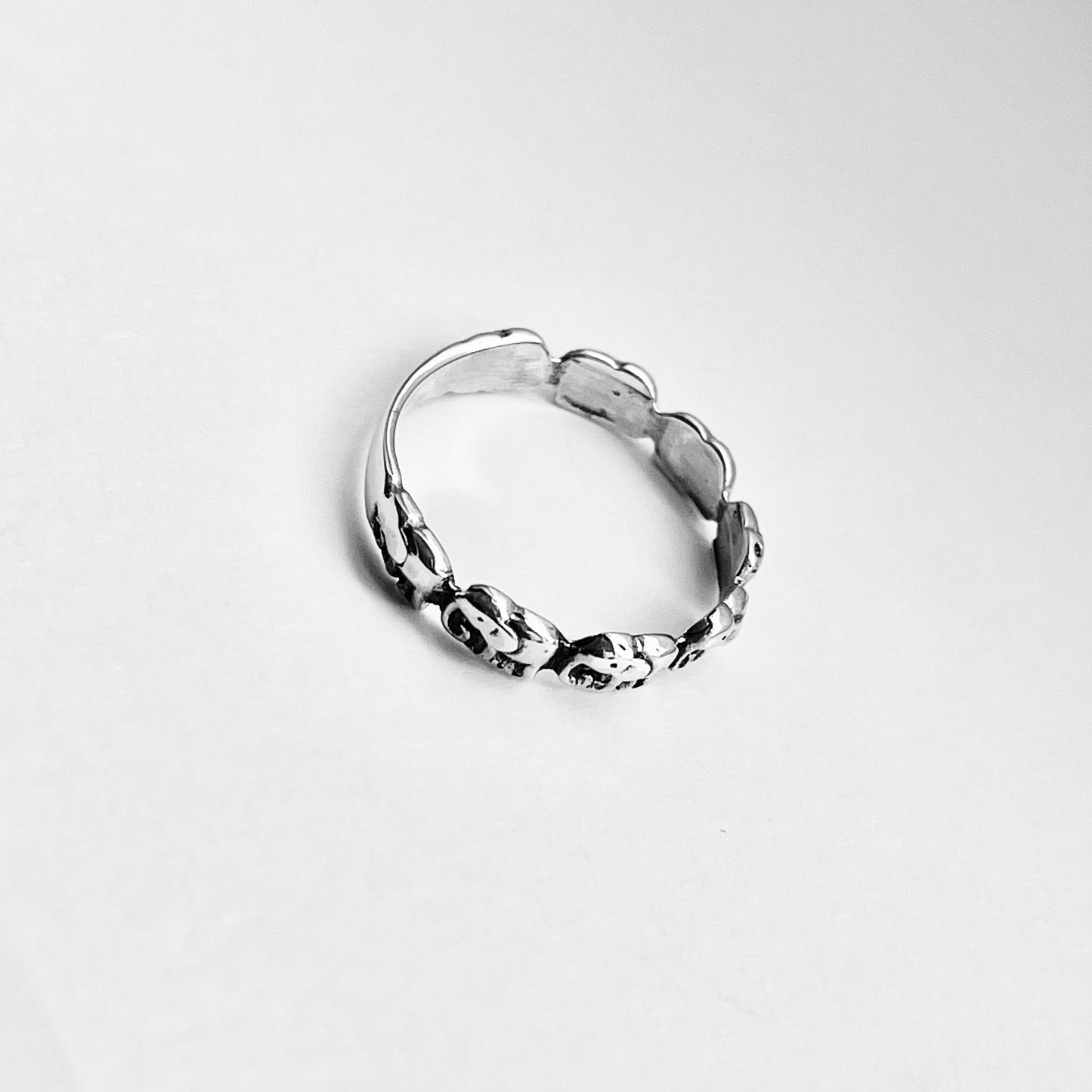925 Sterling Silver Little Elephants Band Ring | Good Luck Stackable Animal Silver Rings