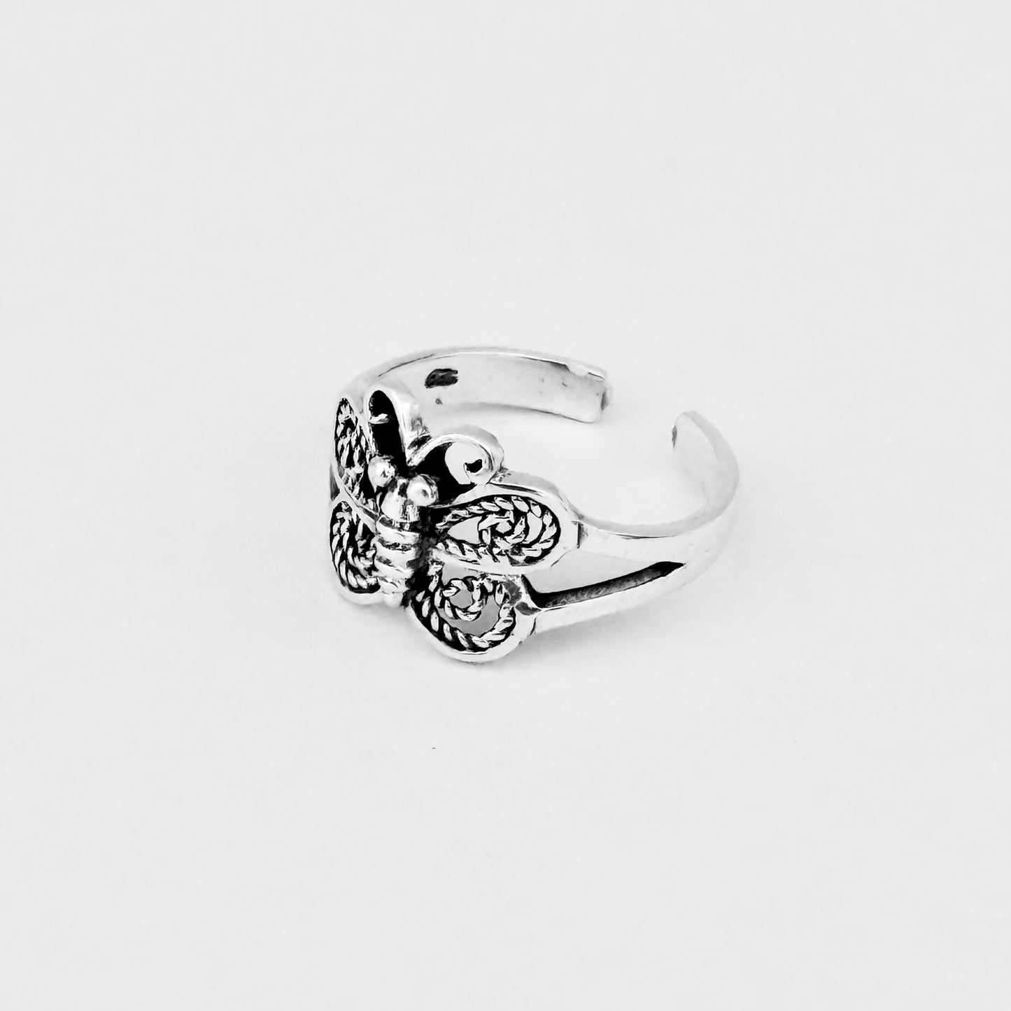 925 Sterling Silver Butterfly Toe Ring | Dainty Bug & Insect Jewelry