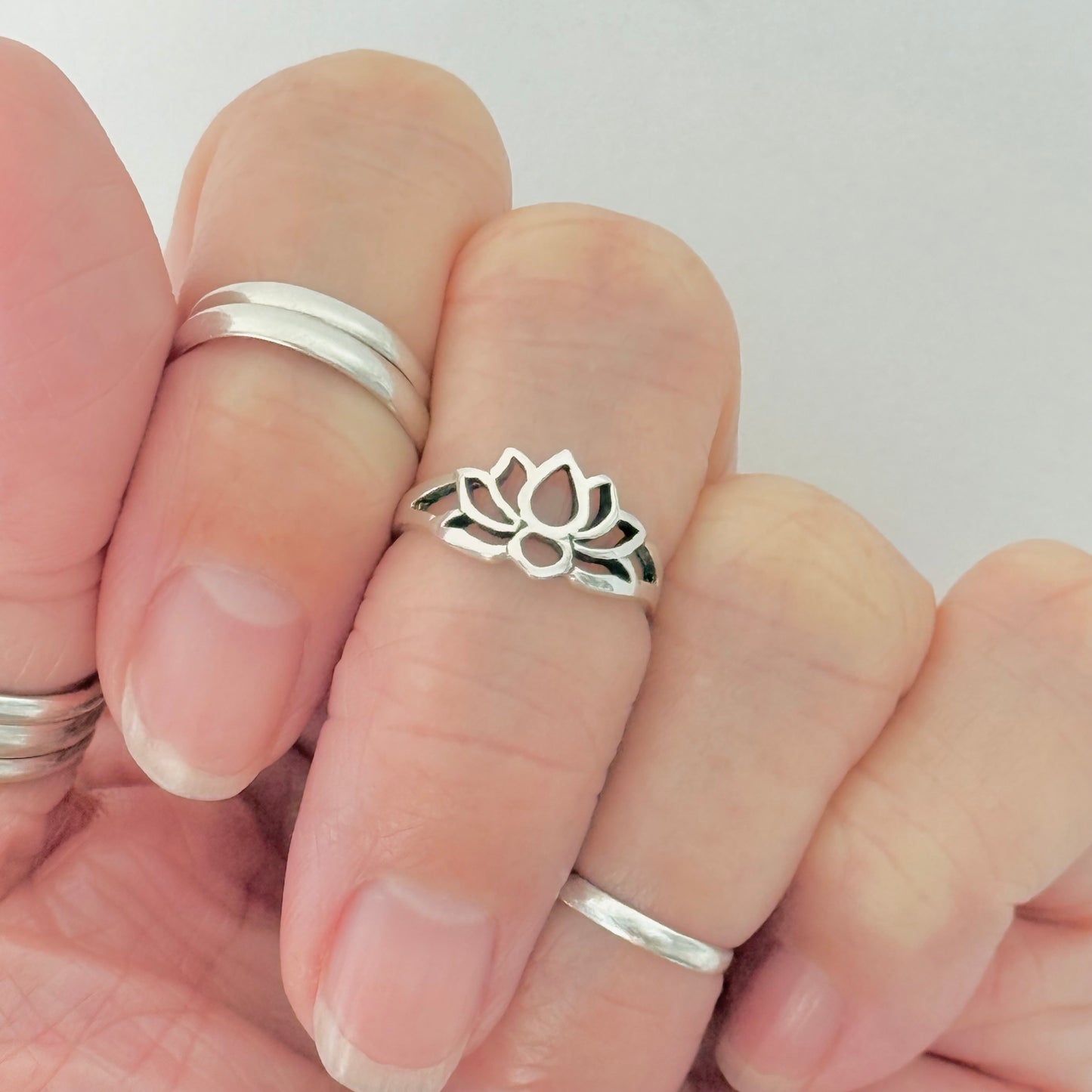 Sterling Silver Lotus Toe Ring, Flower Ring, Silver Rings, Spirit Flowers, Yoga