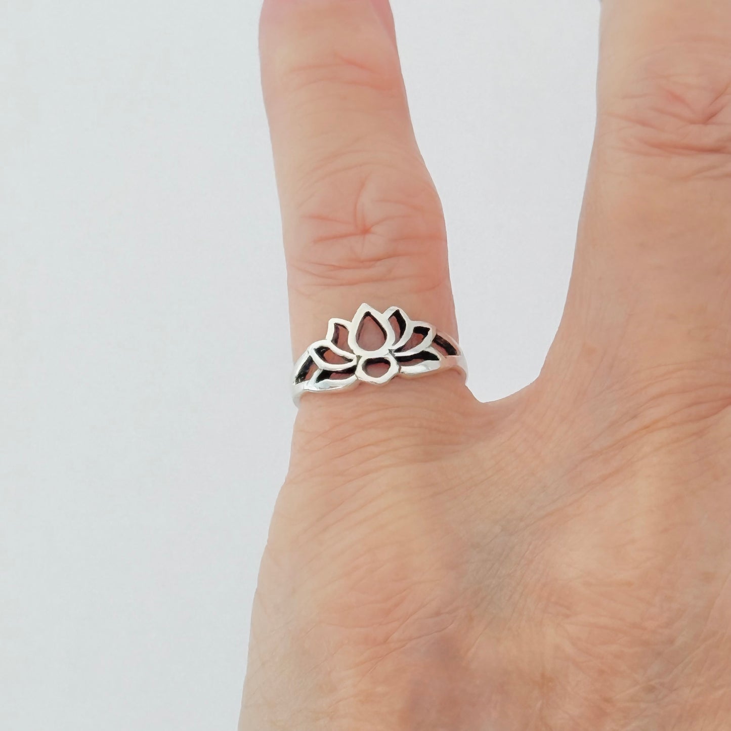 Sterling Silver Lotus Toe Ring, Flower Ring, Silver Rings, Spirit Flowers, Yoga