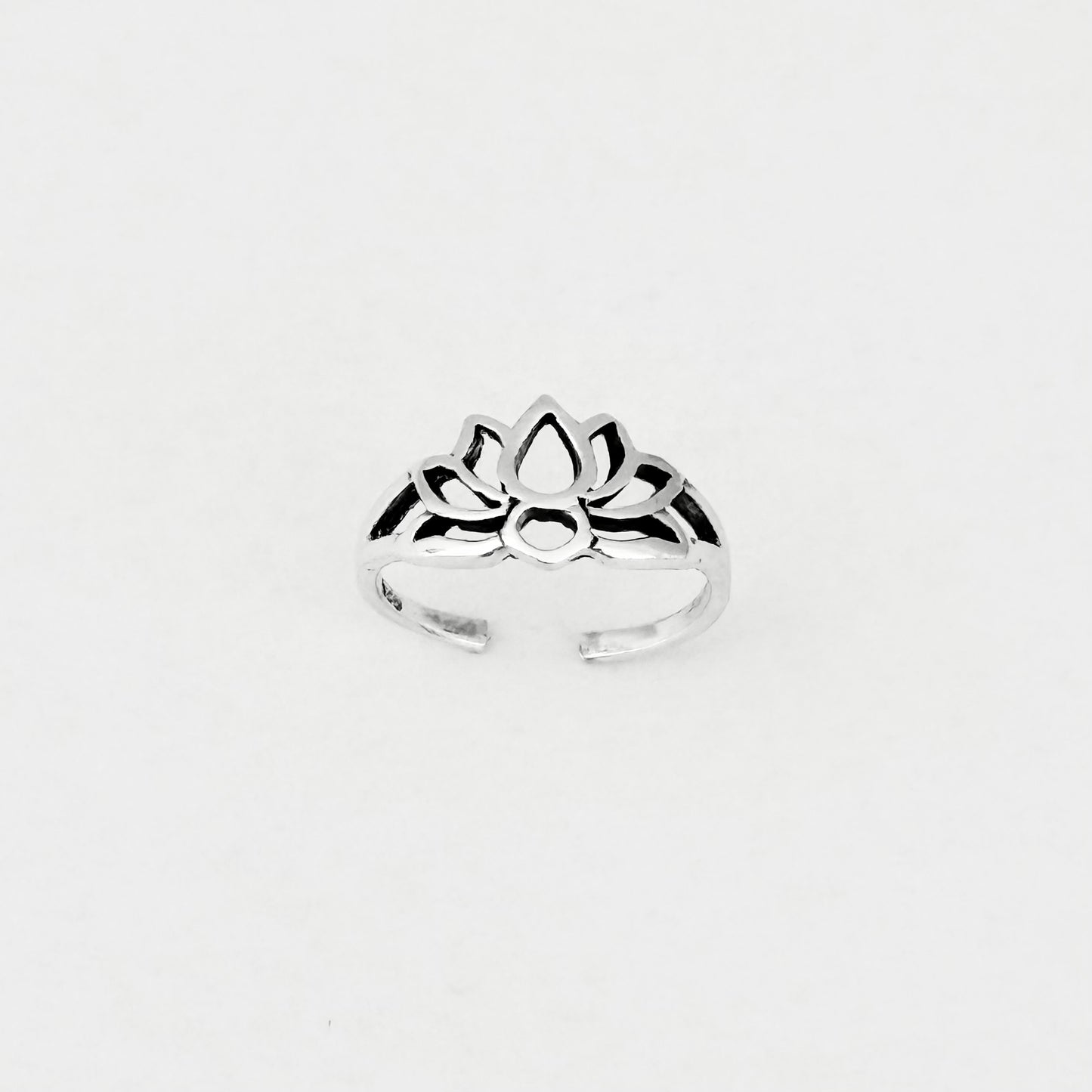 Sterling Silver Lotus Toe Ring, Flower Ring, Silver Rings, Spirit Flowers, Yoga