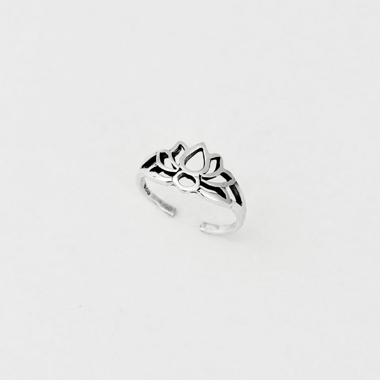 Sterling Silver Lotus Toe Ring, Flower Ring, Silver Rings, Spirit Flowers, Yoga