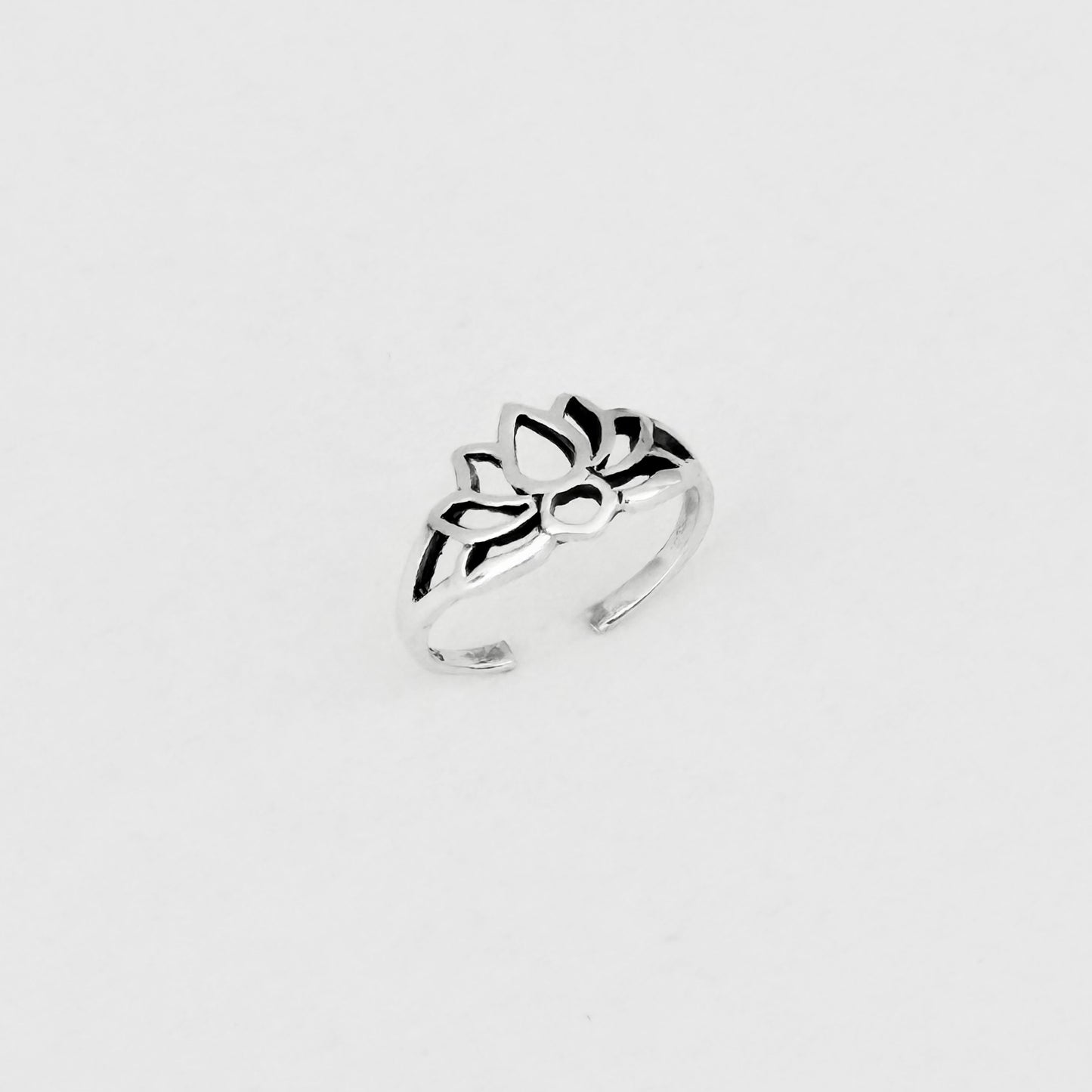 Sterling Silver Lotus Toe Ring, Flower Ring, Silver Rings, Spirit Flowers, Yoga
