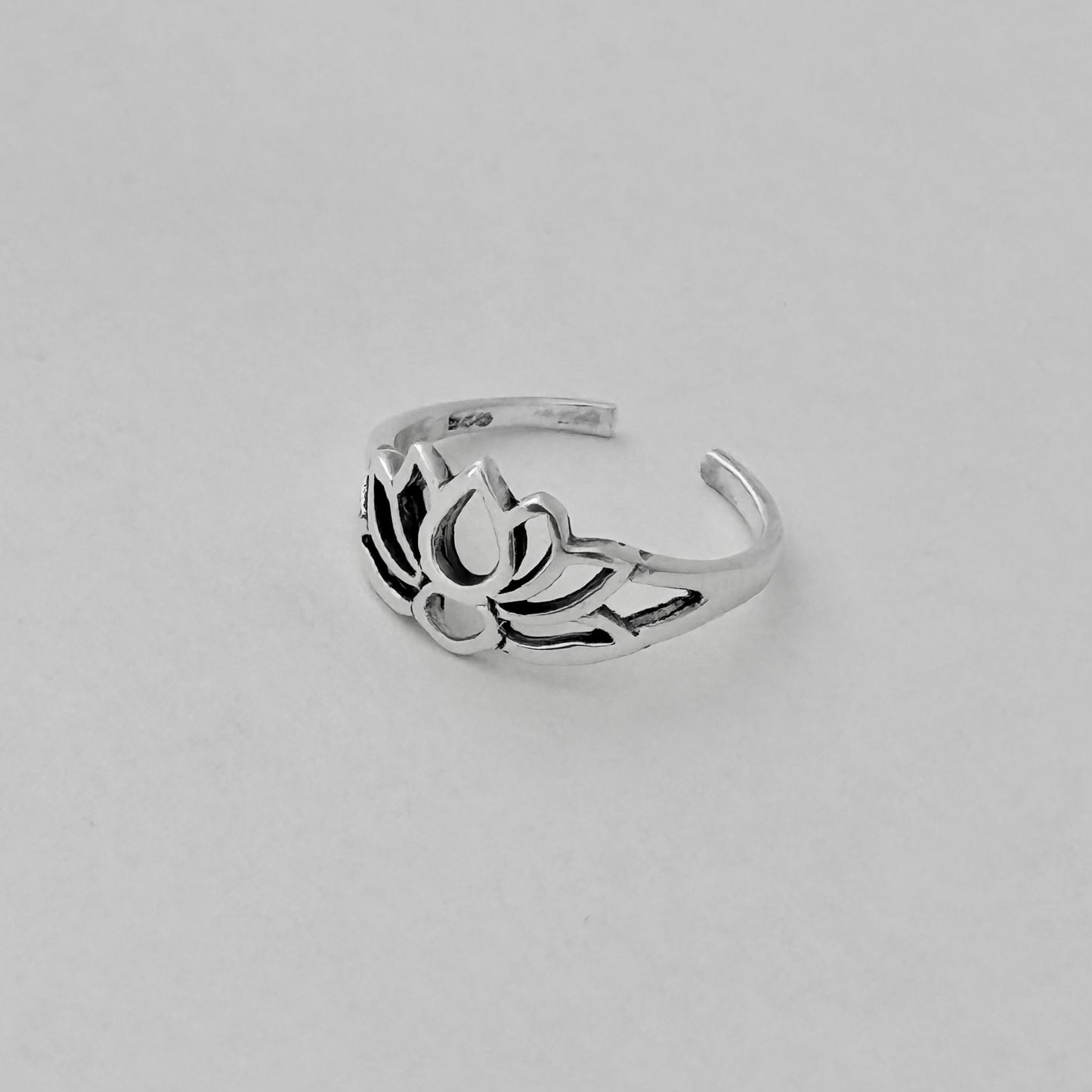 Sterling Silver Lotus Toe Ring, Flower Ring, Silver Rings, Spirit Flowers, Yoga